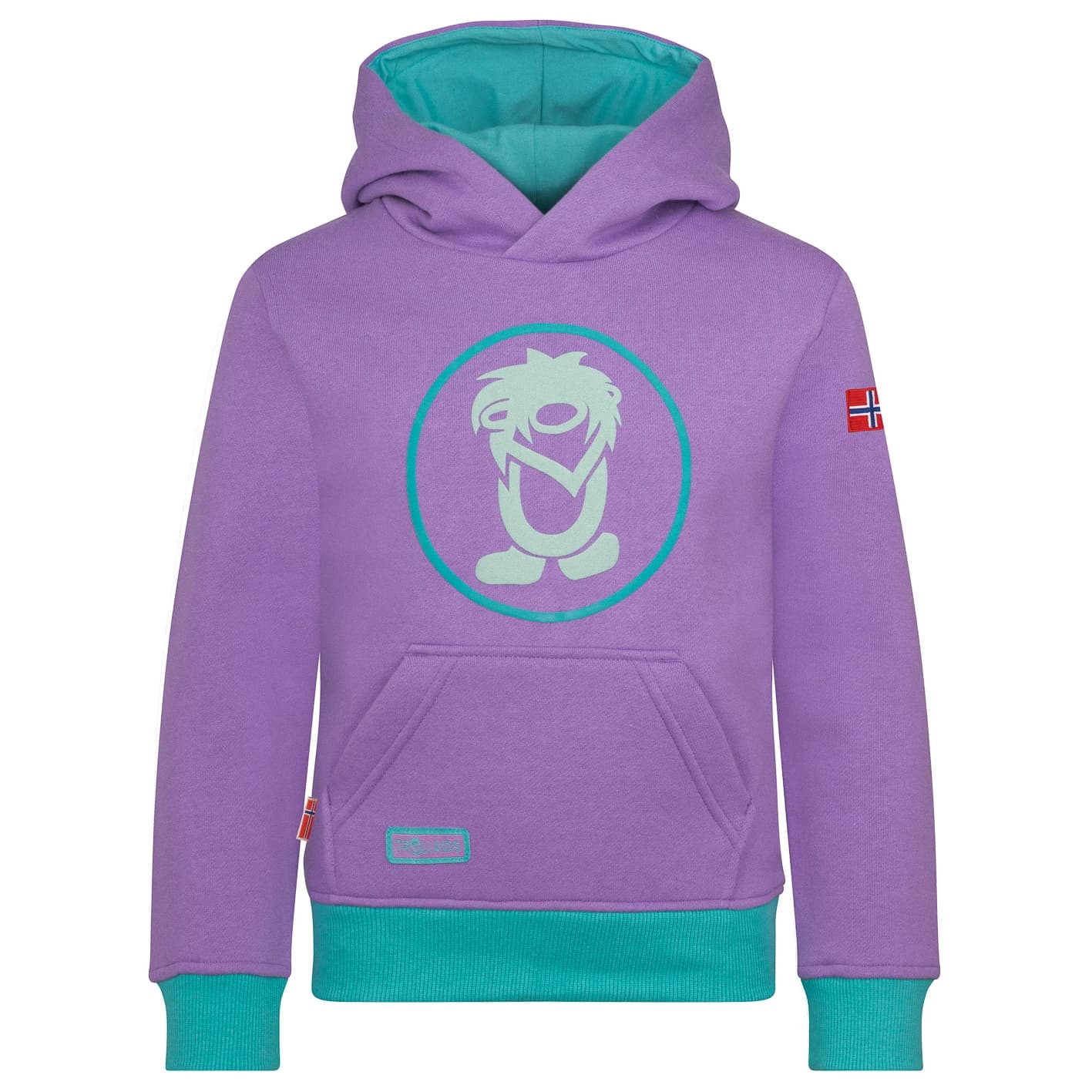 Детски суичър Trollkids Kid's Troll Sweater Hoodie - Violet Sorbet / Aquamarin