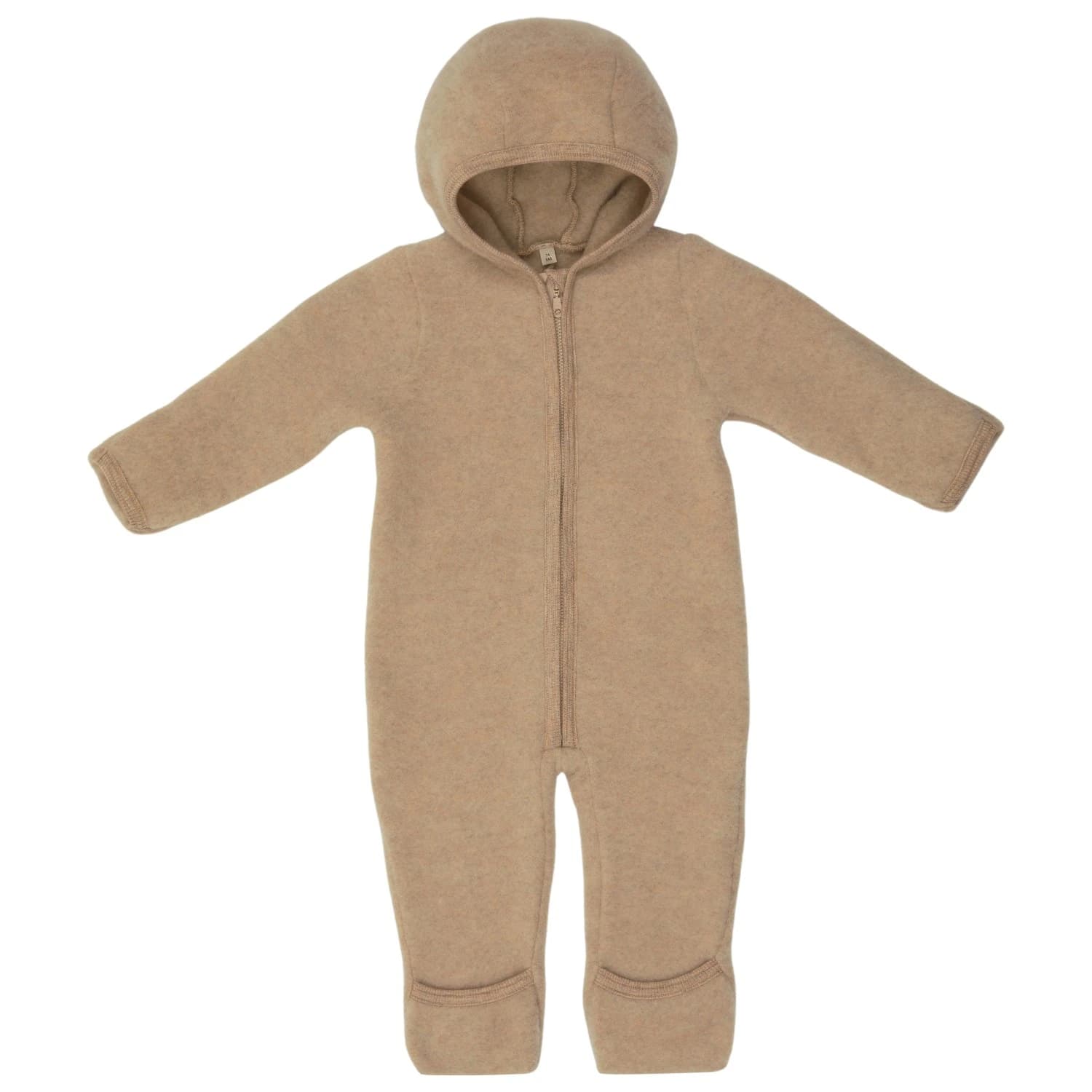 Цял костюм Huttelihut Baby's Pram Suit Wool Fleece Overall - Camel Melange