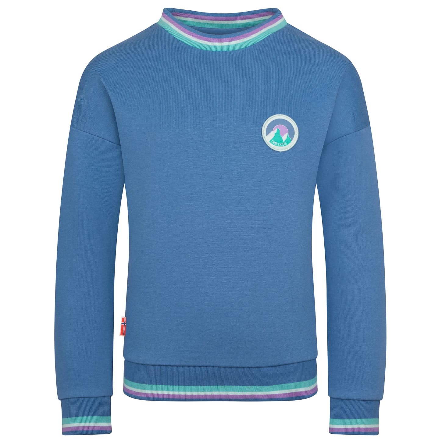 Детски пуловер Trollkids Girl's Senja Sweatshirt Jumper - Cornflower