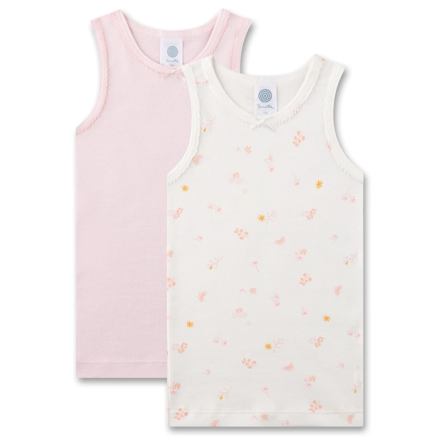 Детски потник Sanetta Kid's DP Shirt 336960+336961 Everyday base layer - White Pebble