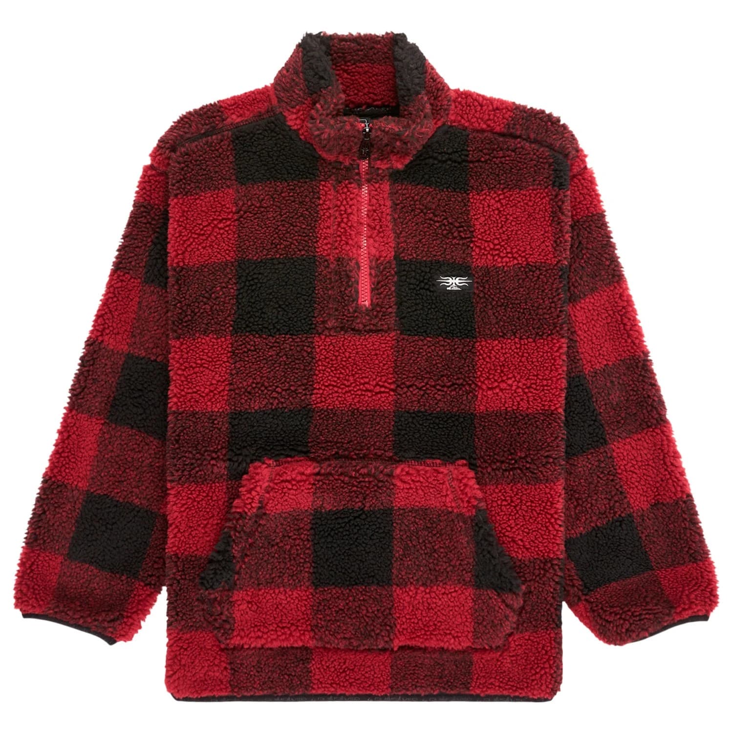 Детски поларен пуловер Quiksilver Kid's Mercury Woodlands Sherpa Fleece jumper - Woodlands / Biking Red