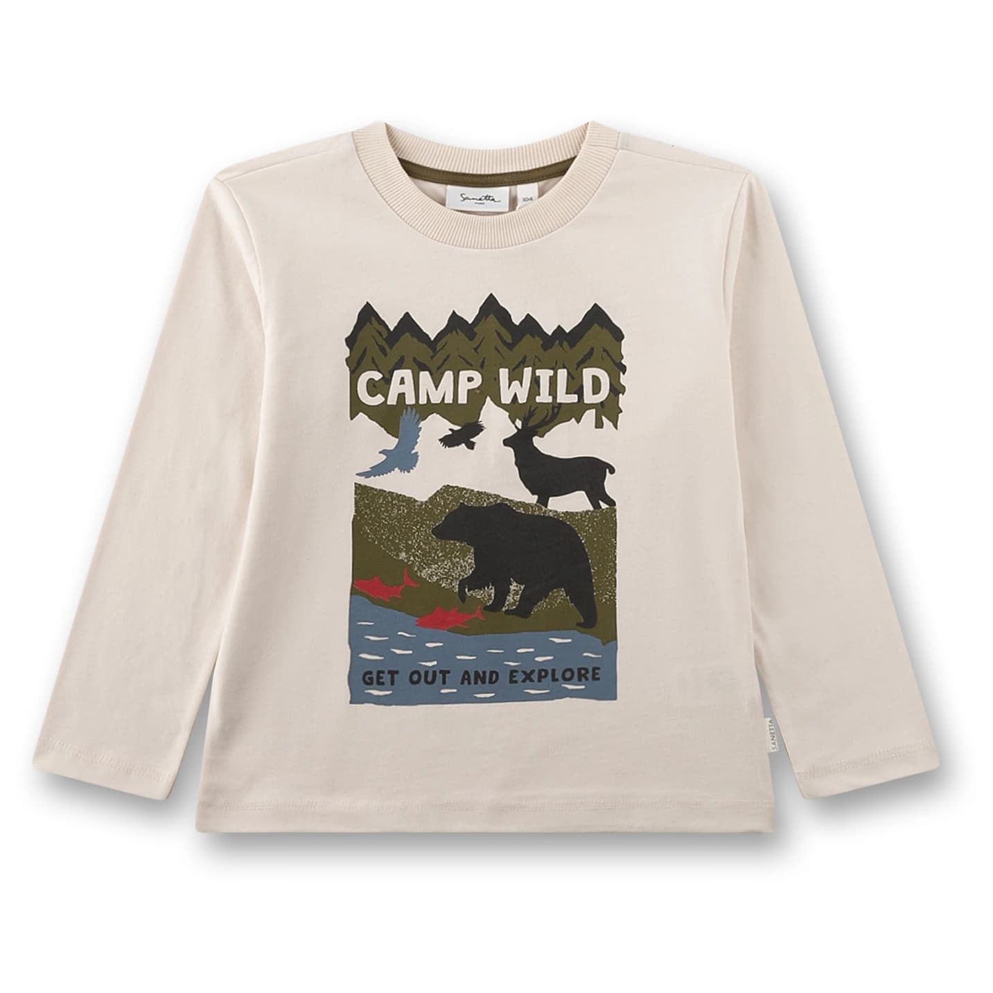 Детска блуза с дълъг ръкав Sanetta Kid's Shirt 12302 Longsleeve - Ecru