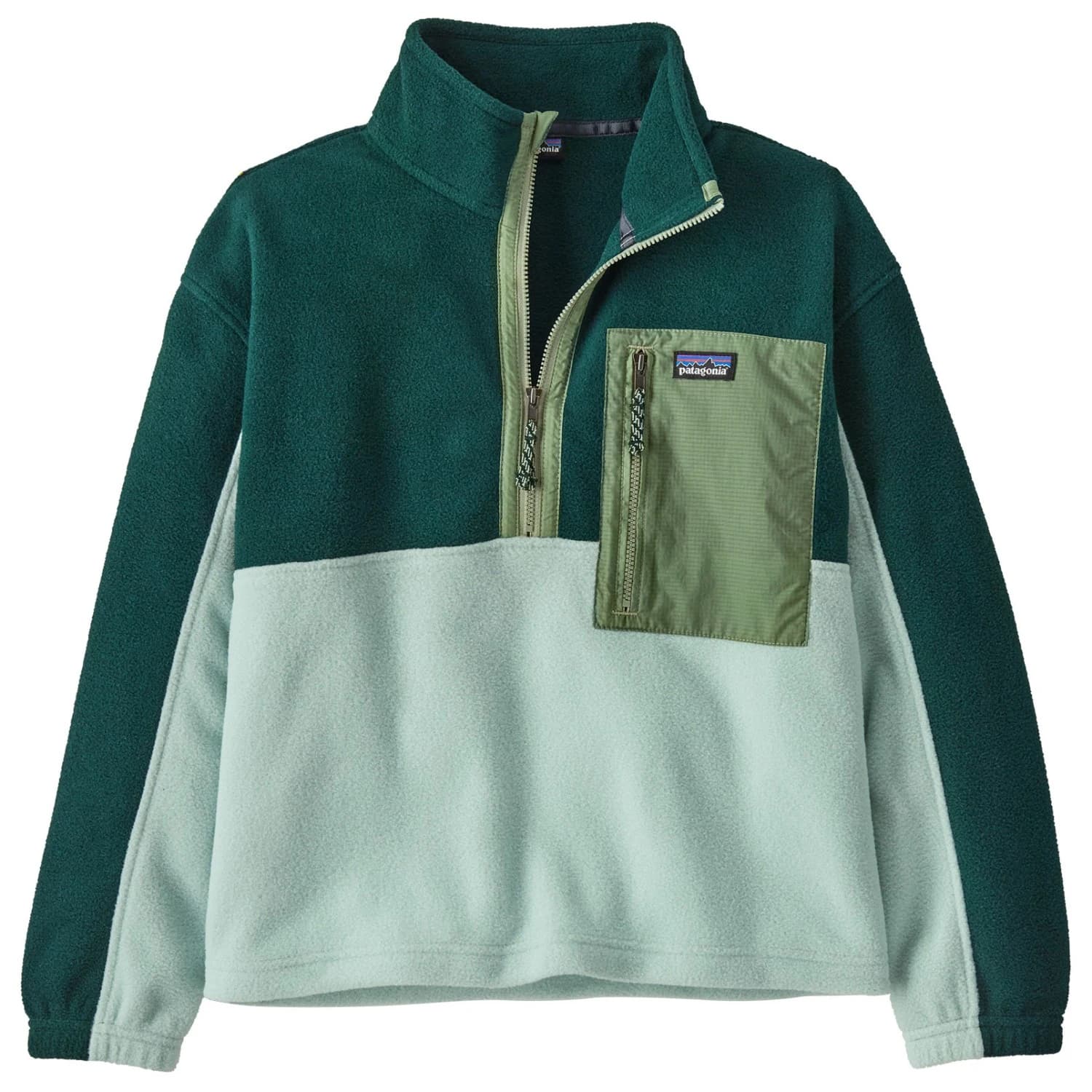 Детски поларен пуловер Patagonia Kid's Microdini 1/2 Zip Pullover Fleece jumper - Virtually Blue