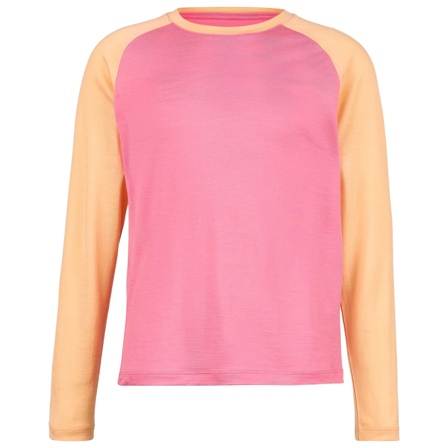 Детска мериносова блуза Heber Peak Kid's MerinoCool165 EvergreenHe. L/S Merino shirt - Peach / Bright Pink