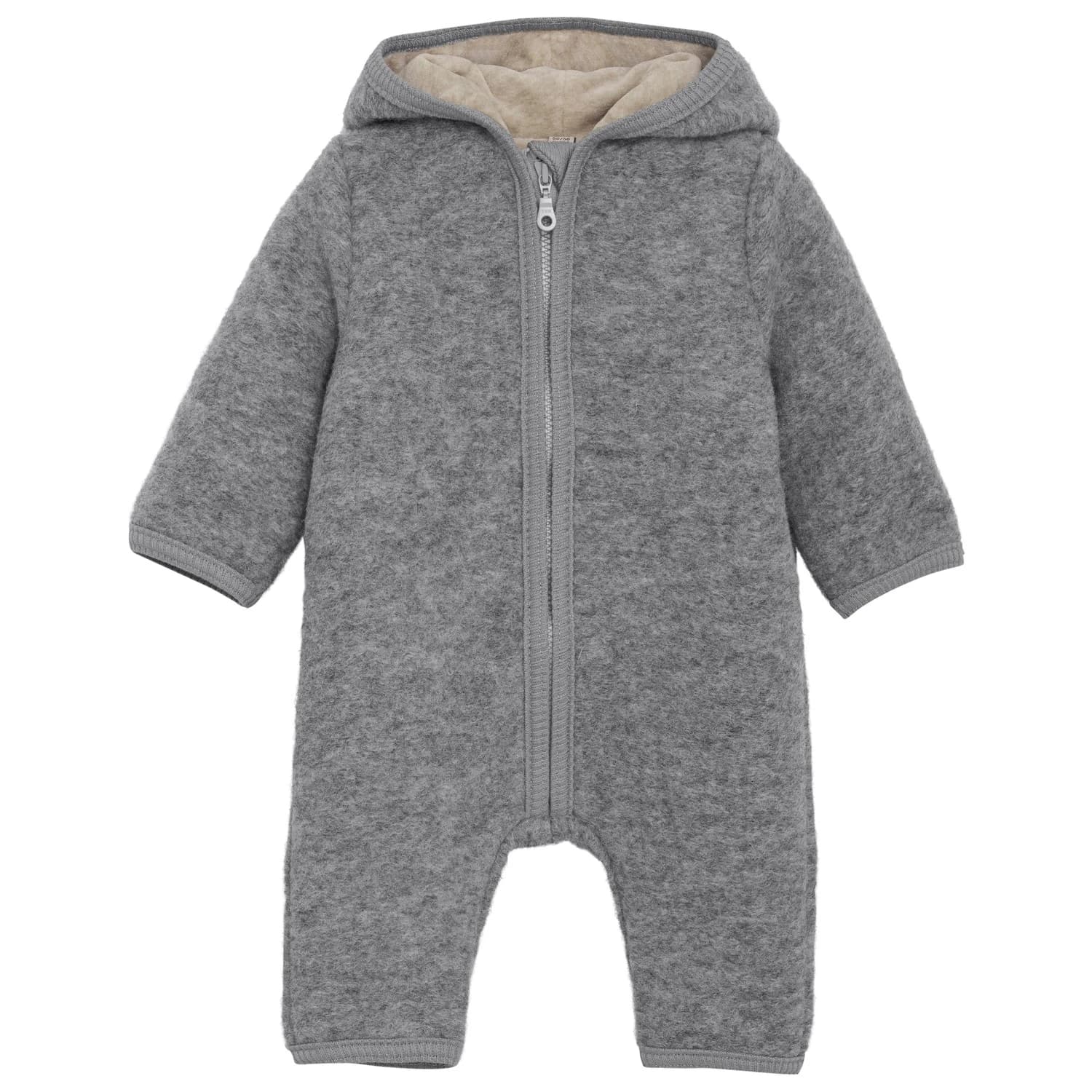 Детски цял костюм Huttelihut Kid's Pram Suit Wool with Lining Overall - Medium Grey Melange