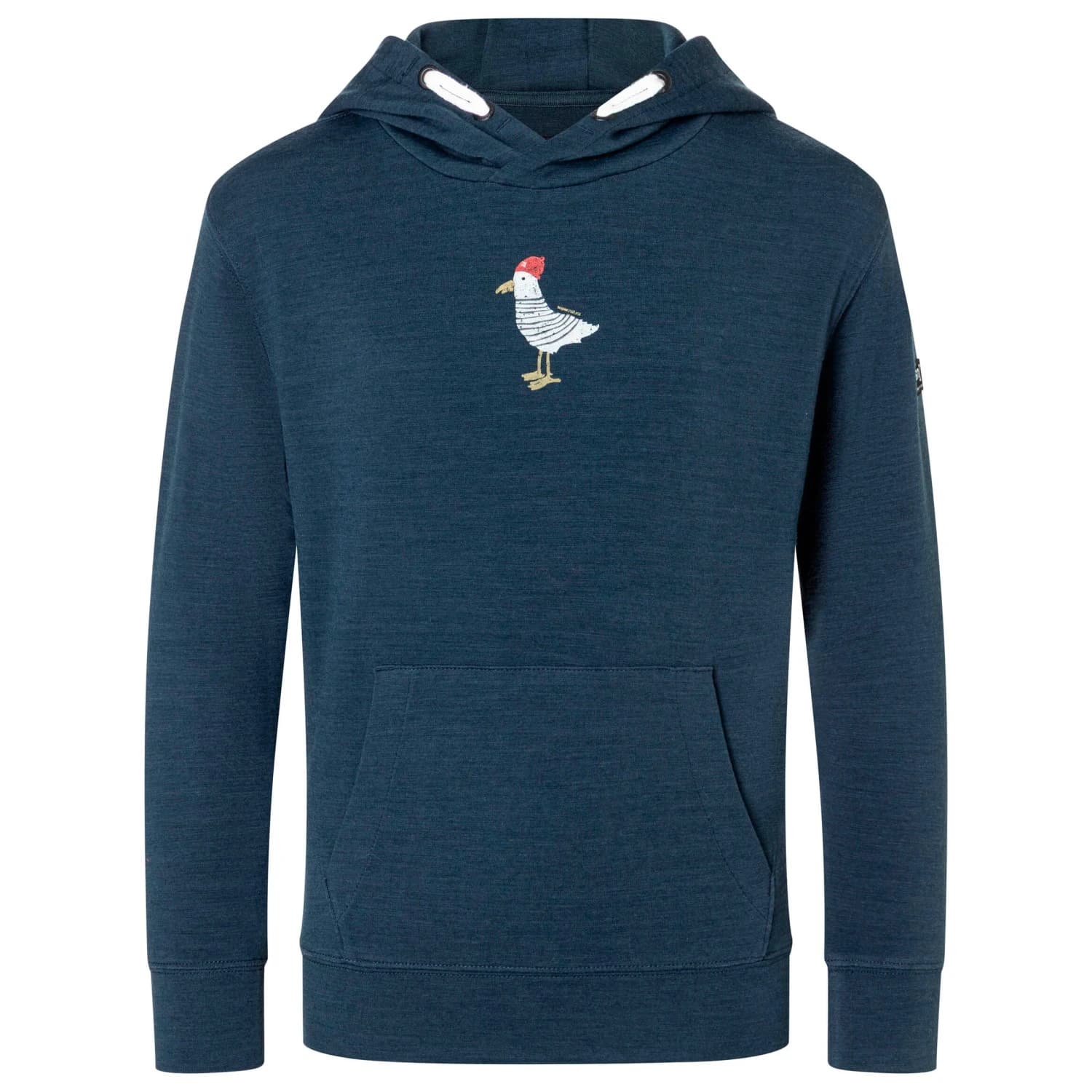 Детски вълнен пуловер super.natural Kid's Johnny Hoodie - Blueberry / Various