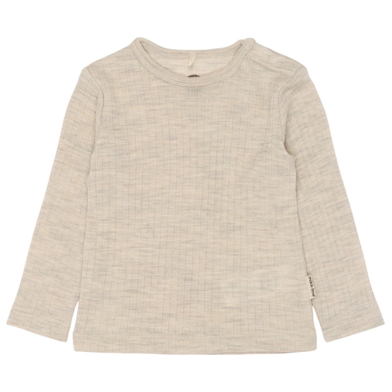 Детски вълнен пуловер Mikk-Line Kid's Merino Wool L/S Top Merino longsleeve - Melange Offwhite