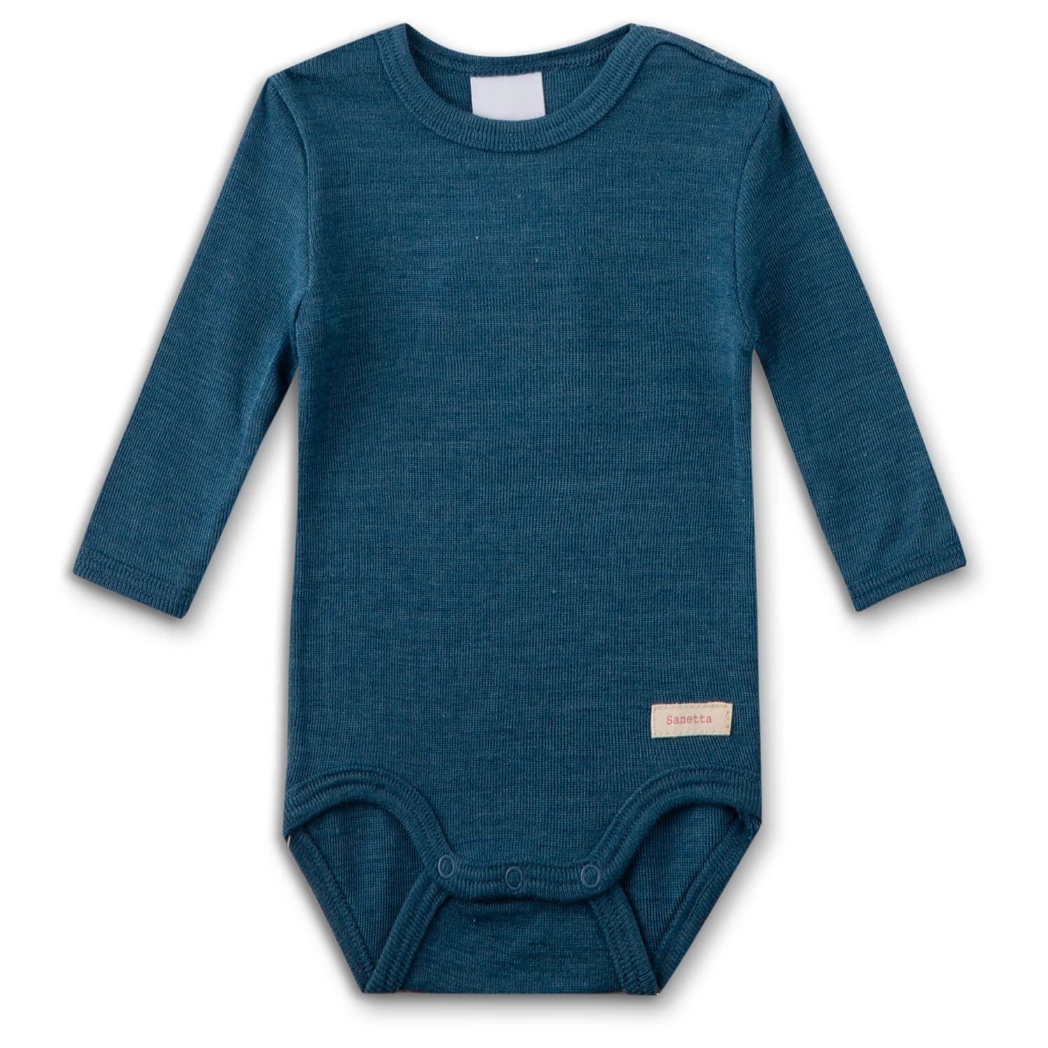 Детско копринено термобельо Sanetta Kid's Wool Body L/S Merino base layer - Steel Blue