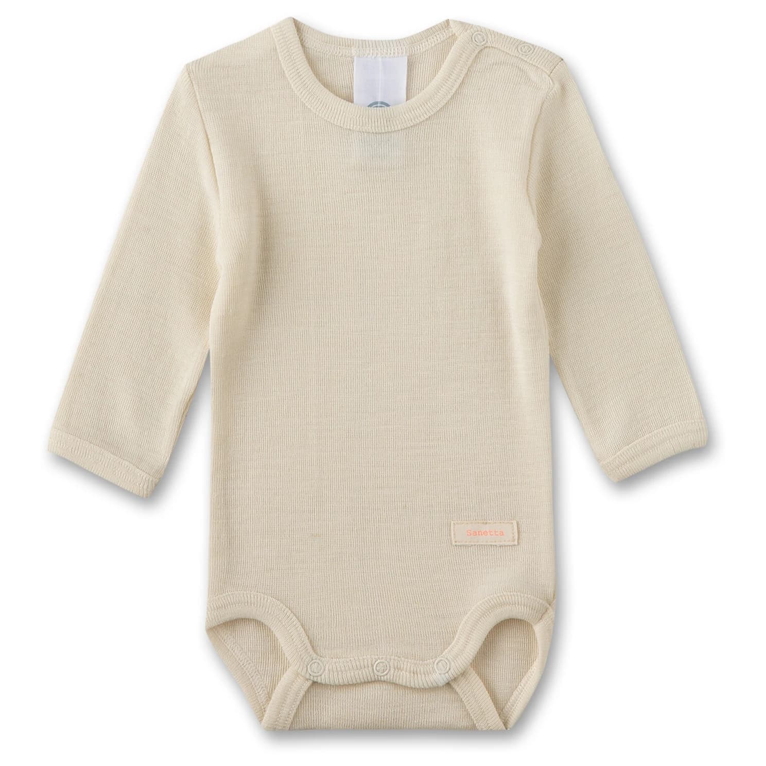 Детско копринено термобельо Sanetta Kid's Wool Body L/S Merino base layer - Nature