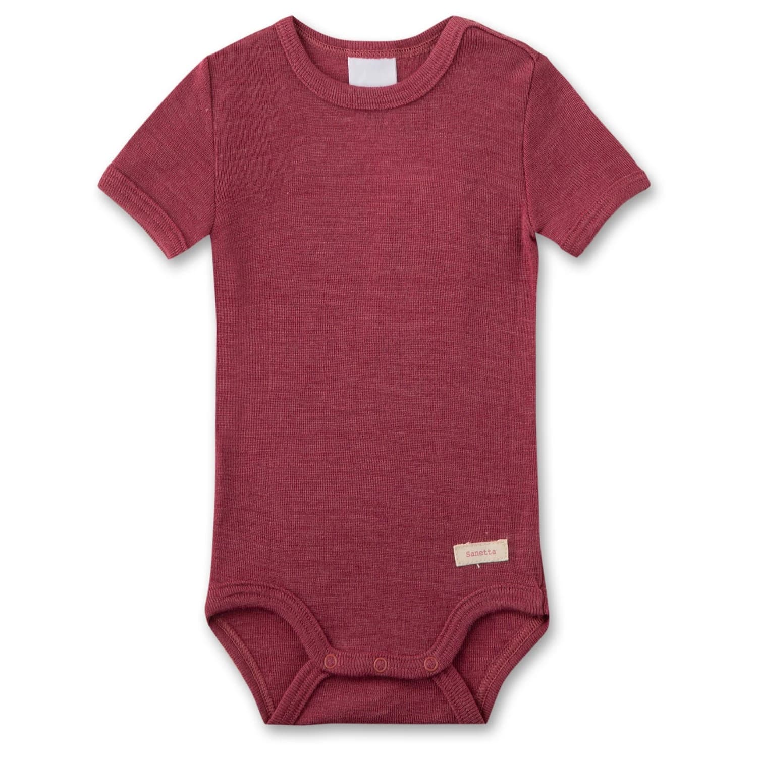 Детско копринено термобельо Sanetta Kid's Wool Body S/S Merino base layer - Raspberry