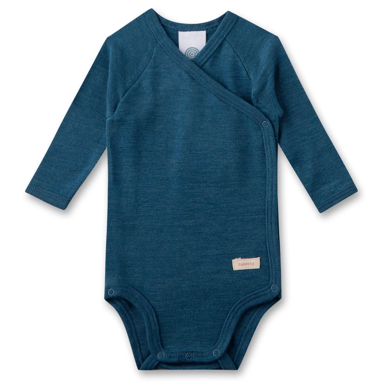 Детско копринено термобельо Sanetta Kid's Wrapover Body 1/1 Wool Merino base layer - Steel Blue