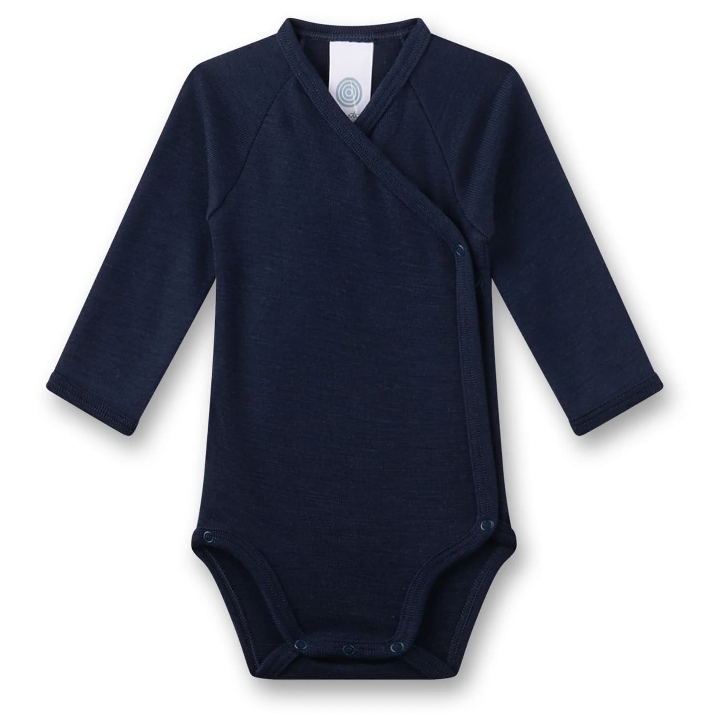 Детско копринено термобельо Sanetta Kid's Wrapover Body 1/1 Wool Merino base layer - Light Navy