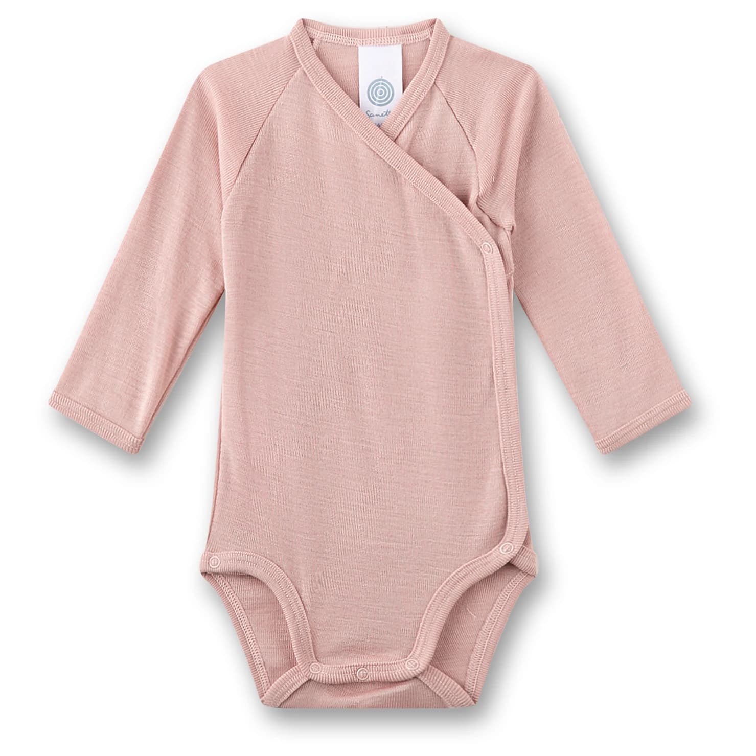 Детско копринено термобельо Sanetta Kid's Wrapover Body 1/1 Wool Merino base layer - Light Rose
