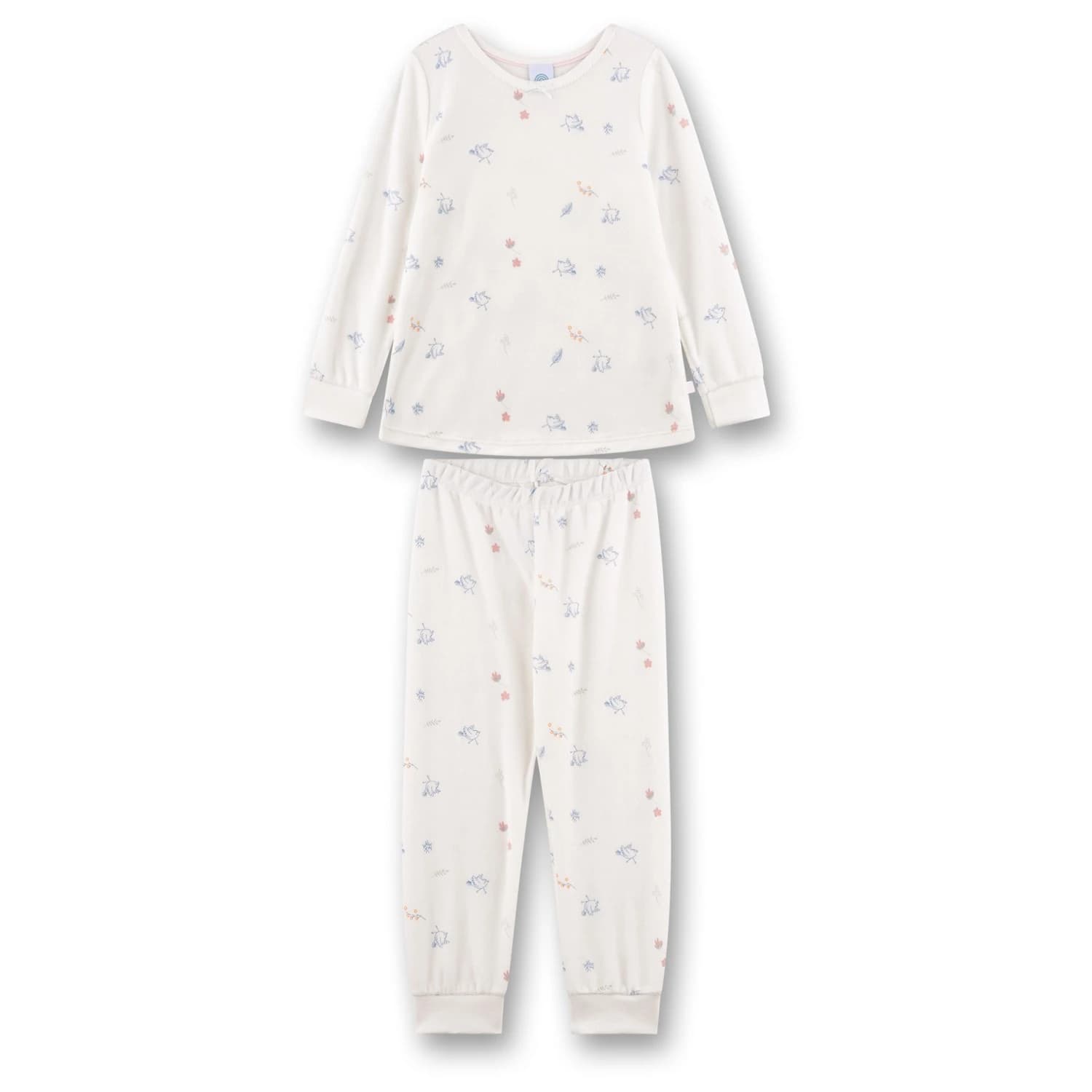 Детско ежедневно термо бельо Sanetta Kid's Pyjama Long 233599 Pyjamas - White Pebble