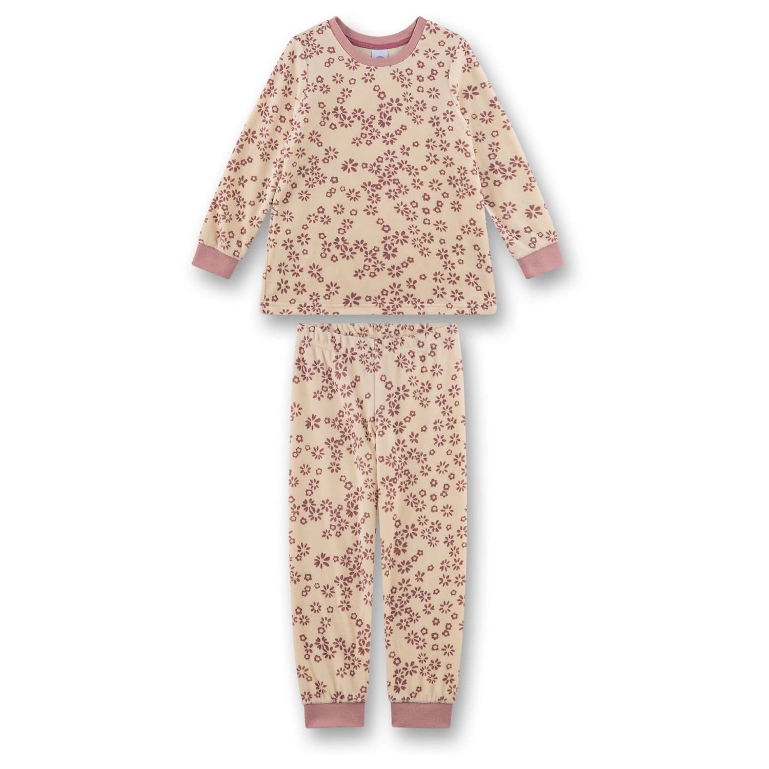 Детско ежедневно термо бельо Sanetta Kid's Pyjama Long AOP 233631 Pyjamas - Sand