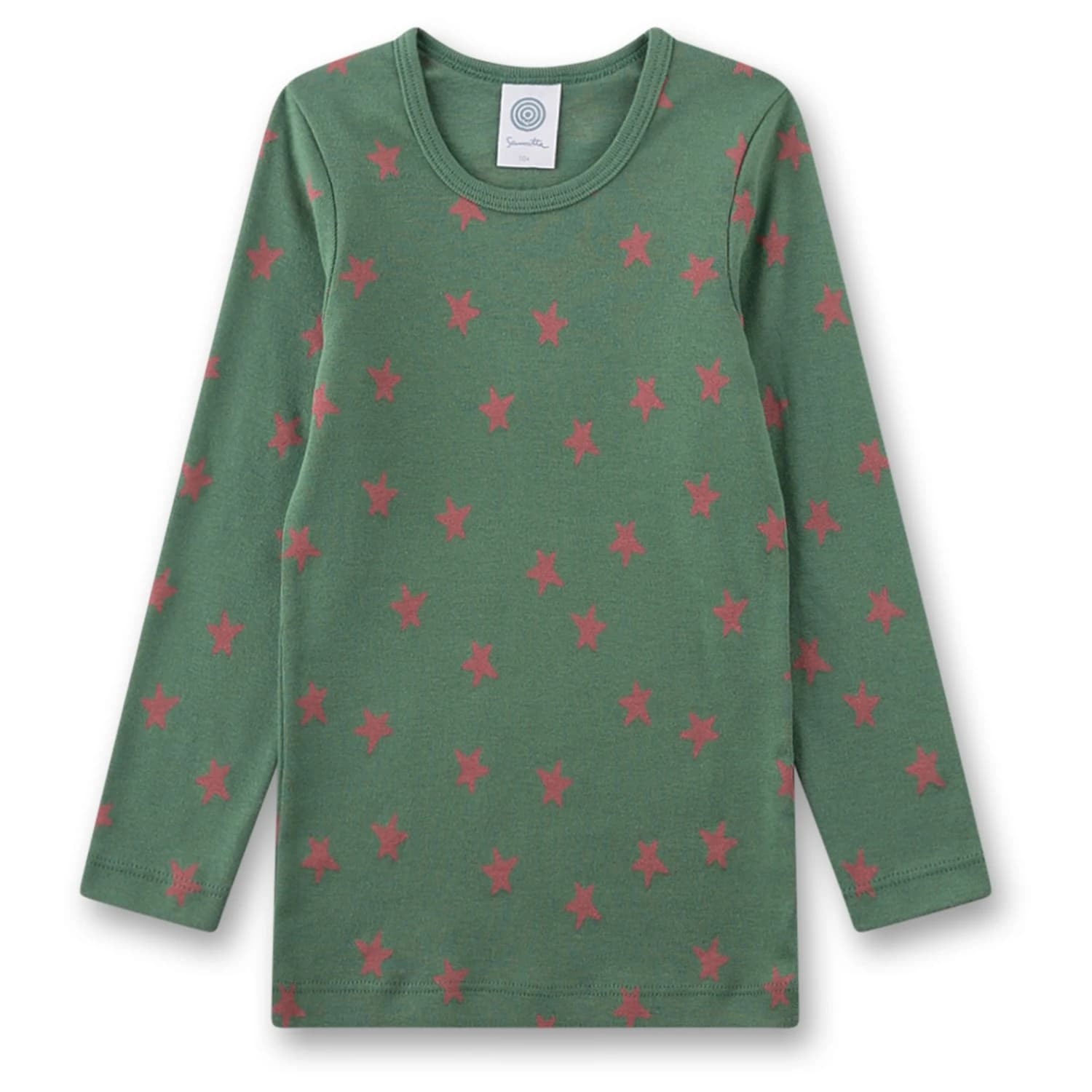 Детско ежедневно термо бельо Sanetta Kid's T-Shirt 1/1 AOP 337034 Longsleeve - Dark Ivy