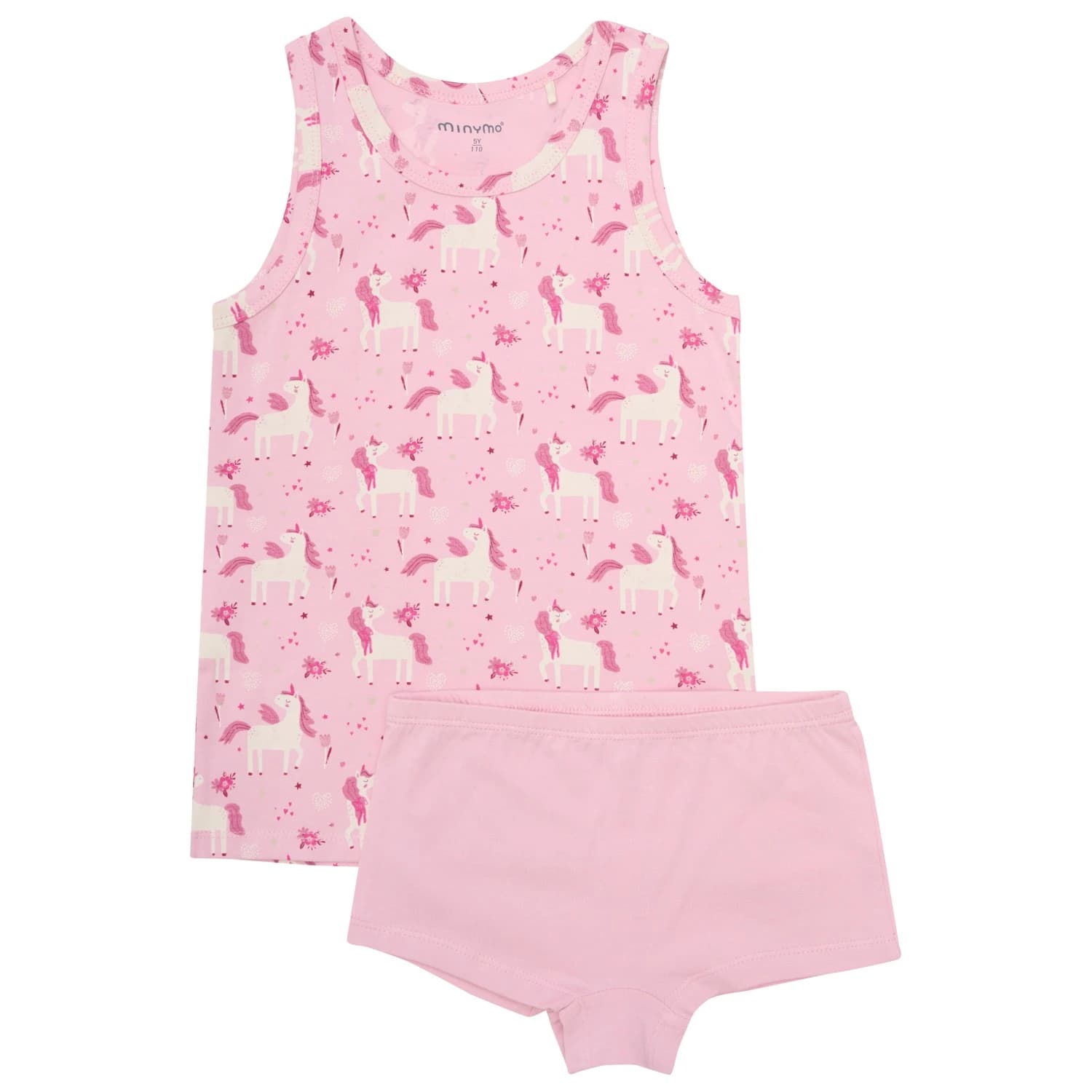 Детско синтетично термобельо Minymo Kid's Underwear Set AOP Everyday base layer - Bleached Mauve