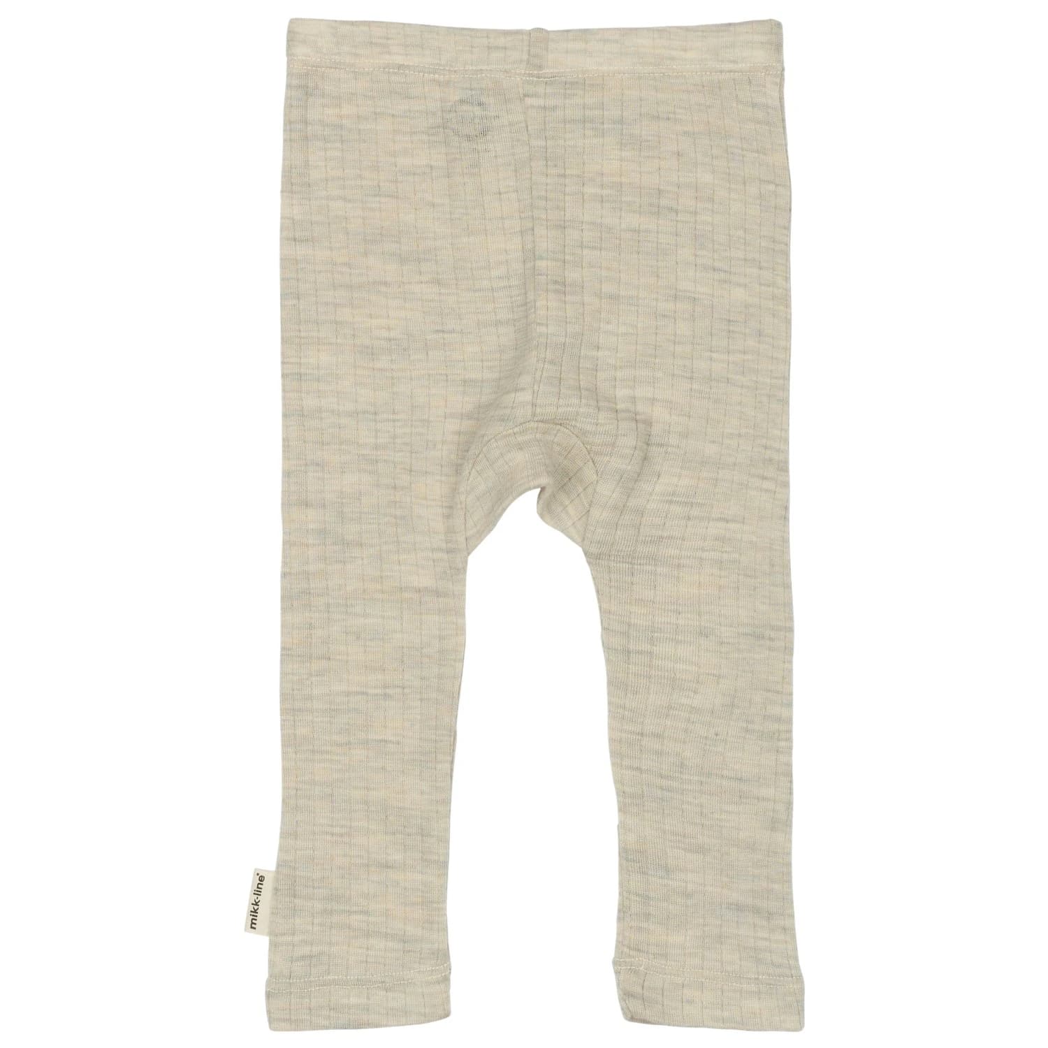 Детско мериносово термобельо Mikk-Line Kid's Merino Wool Legging Merino base layer - Melange Offwhite