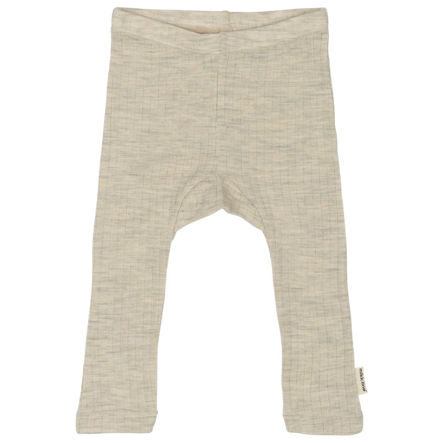 Детско мериносово термобельо Mikk-Line Small Kid's Merino Wool Legging Merino base layer - Melange Offwhite