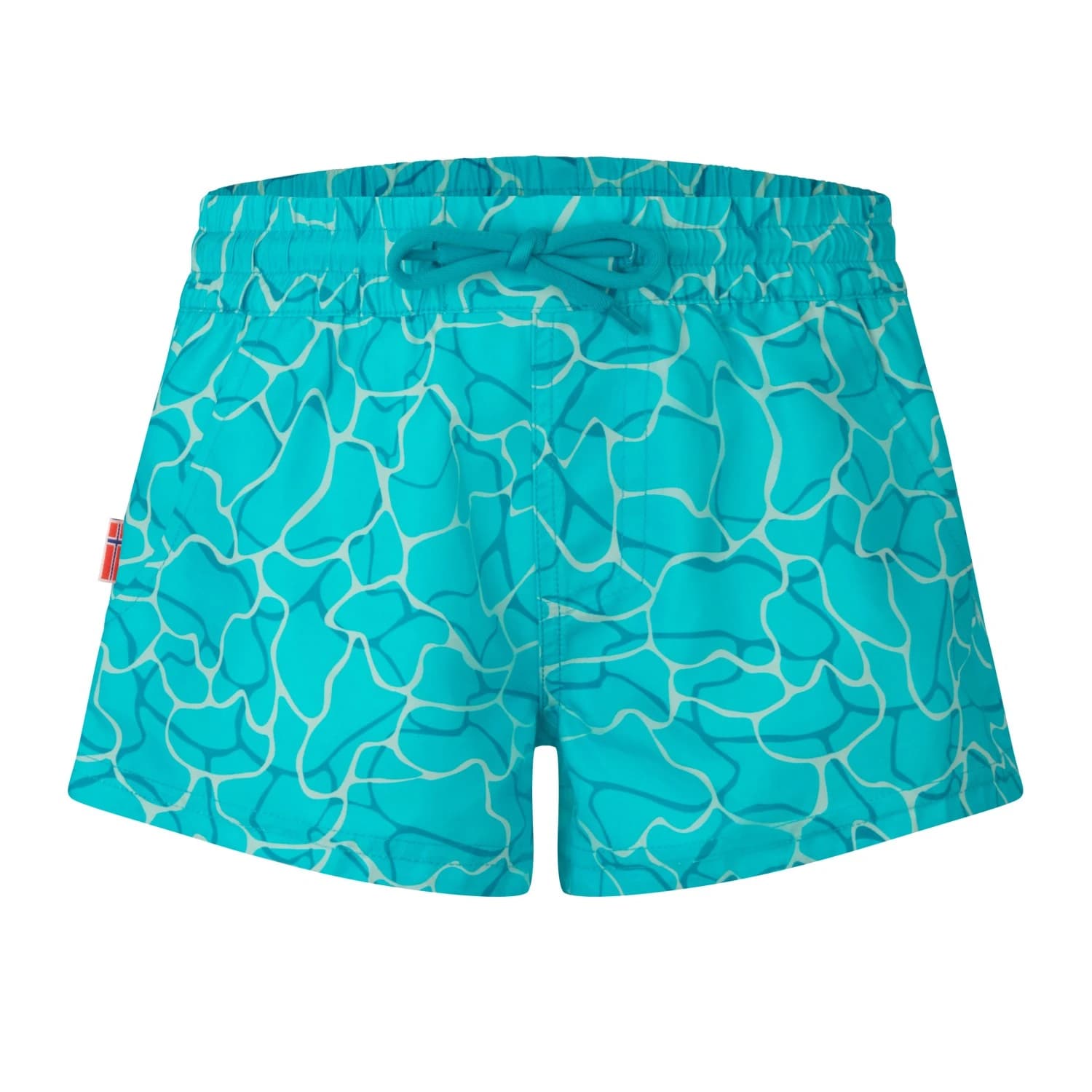 Детски бански слипове Trollkids Girl's Haukland Shorts Swim brief - Lagoon Blue / Dark Turquoise