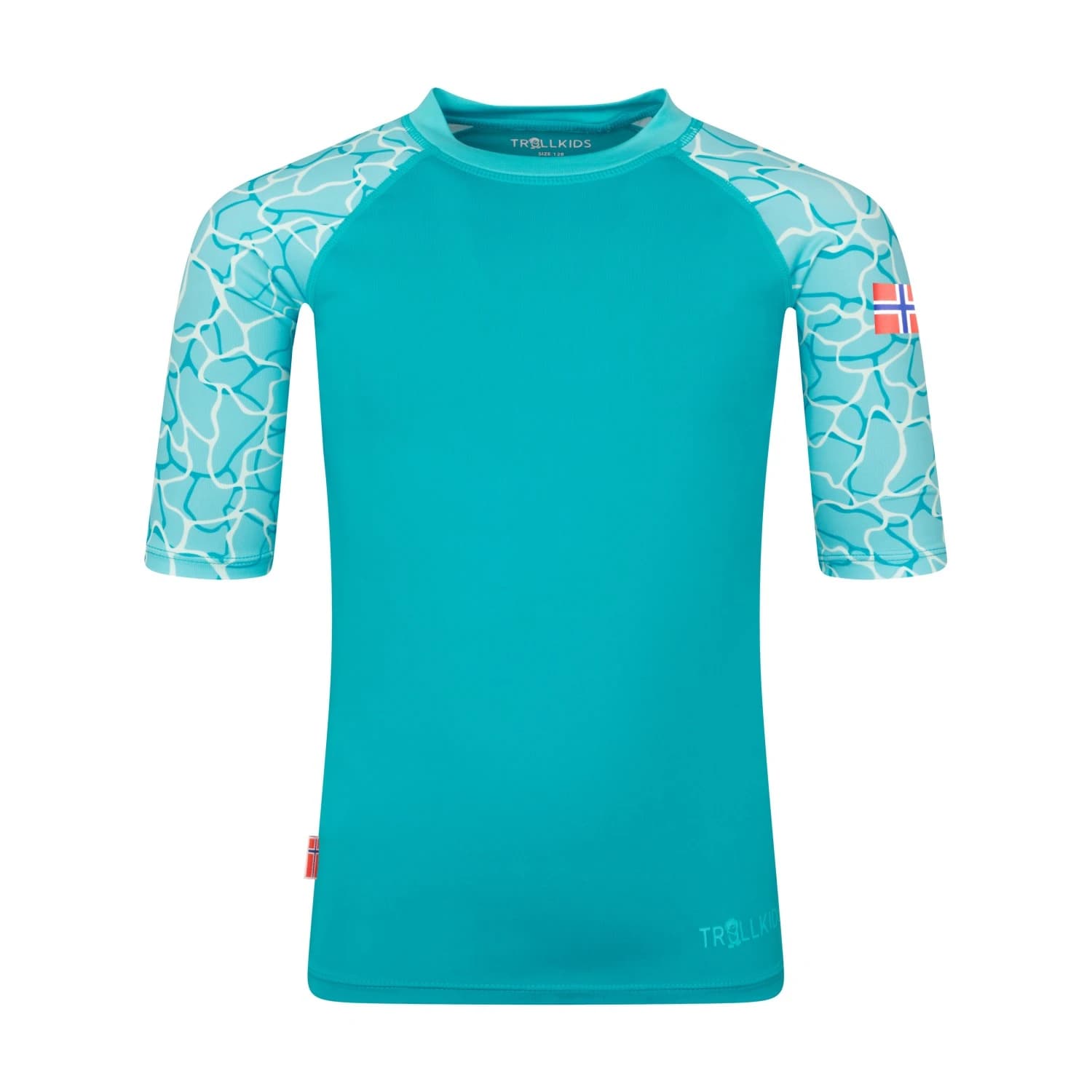 Детска ликра Trollkids Girl's Haukland T Lycra - Dark Turquoise / Lagoon Blue
