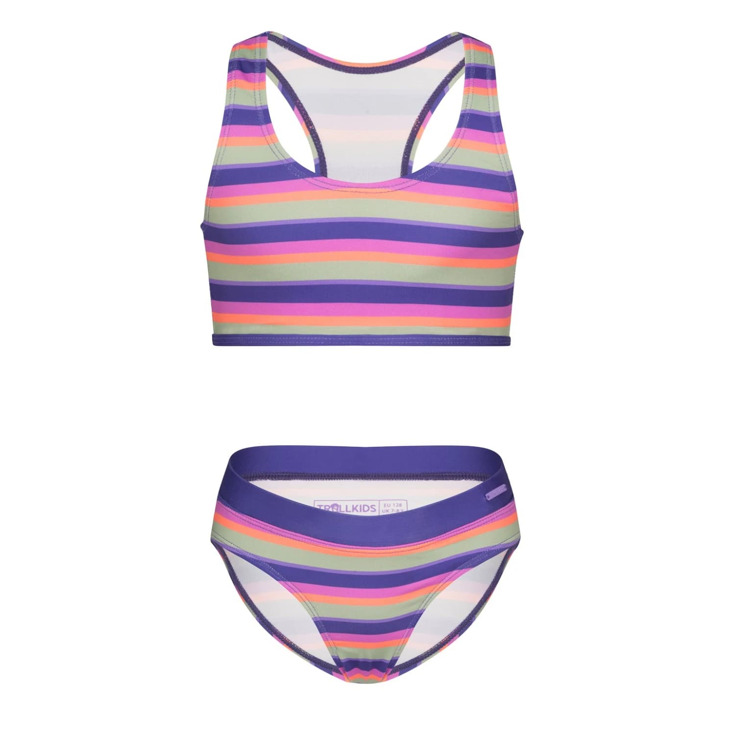 Детски комплект бикини Trollkids Girl's Kvalvika Bikini Bikini - Mallow Pink / Violet Blue