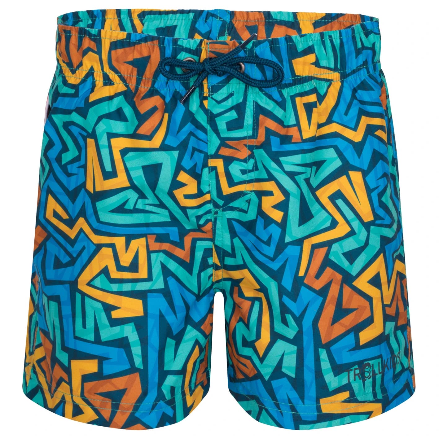 Детски бордшорт Trollkids Kid's Haukland Shorts Boardshorts - Midnight Forest / Aquamarine Green
