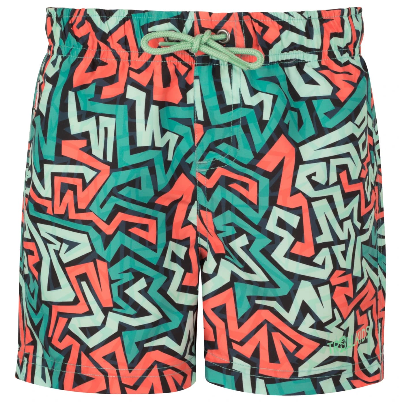 Детски бордшорт Trollkids Kid's Haukland Shorts Boardshorts - Radiant Red / Blue Coral