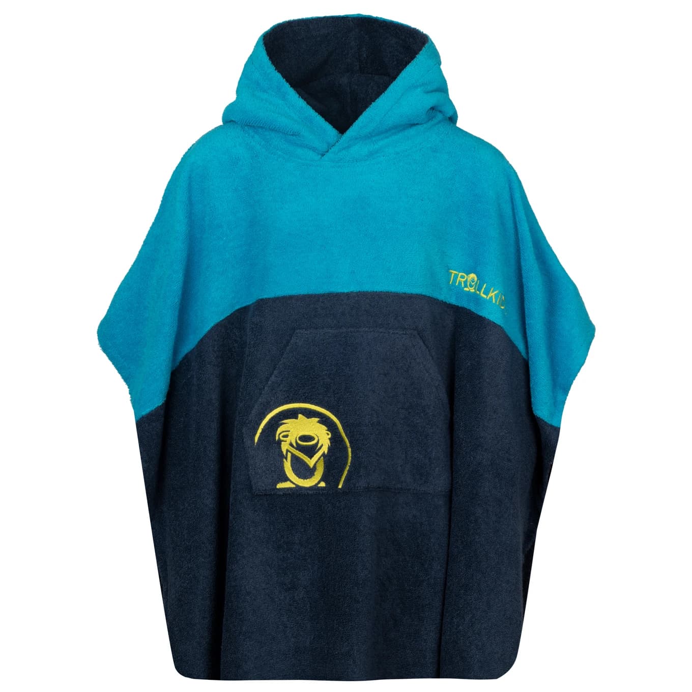 Детско пончо за сърф Trollkids Kid's Kvalvika Surf Poncho - Vivid Blue / Mystic Blue