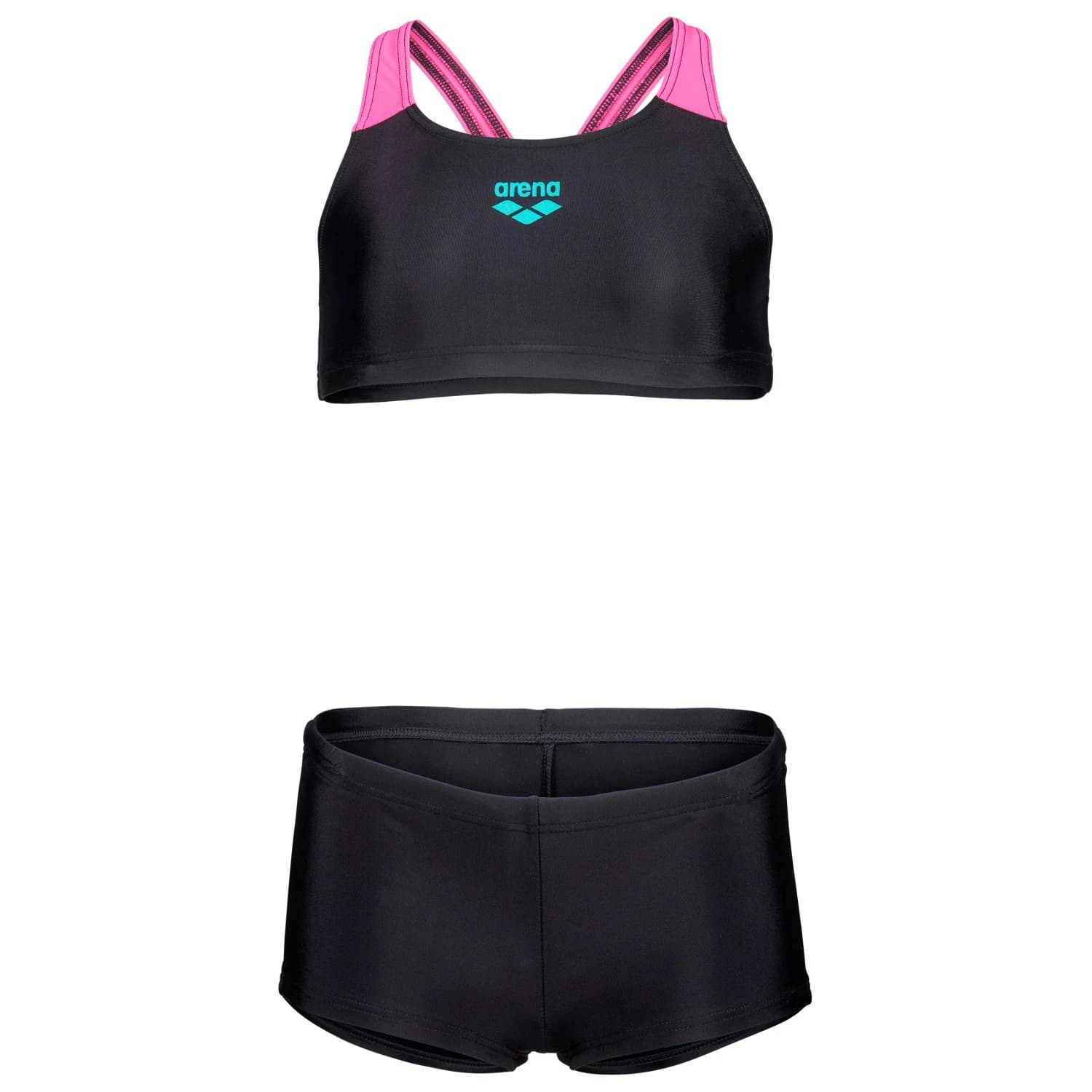 Комплект бикини Arena Girl's Bikini Solid L Bikini - Black / Shocking Pink