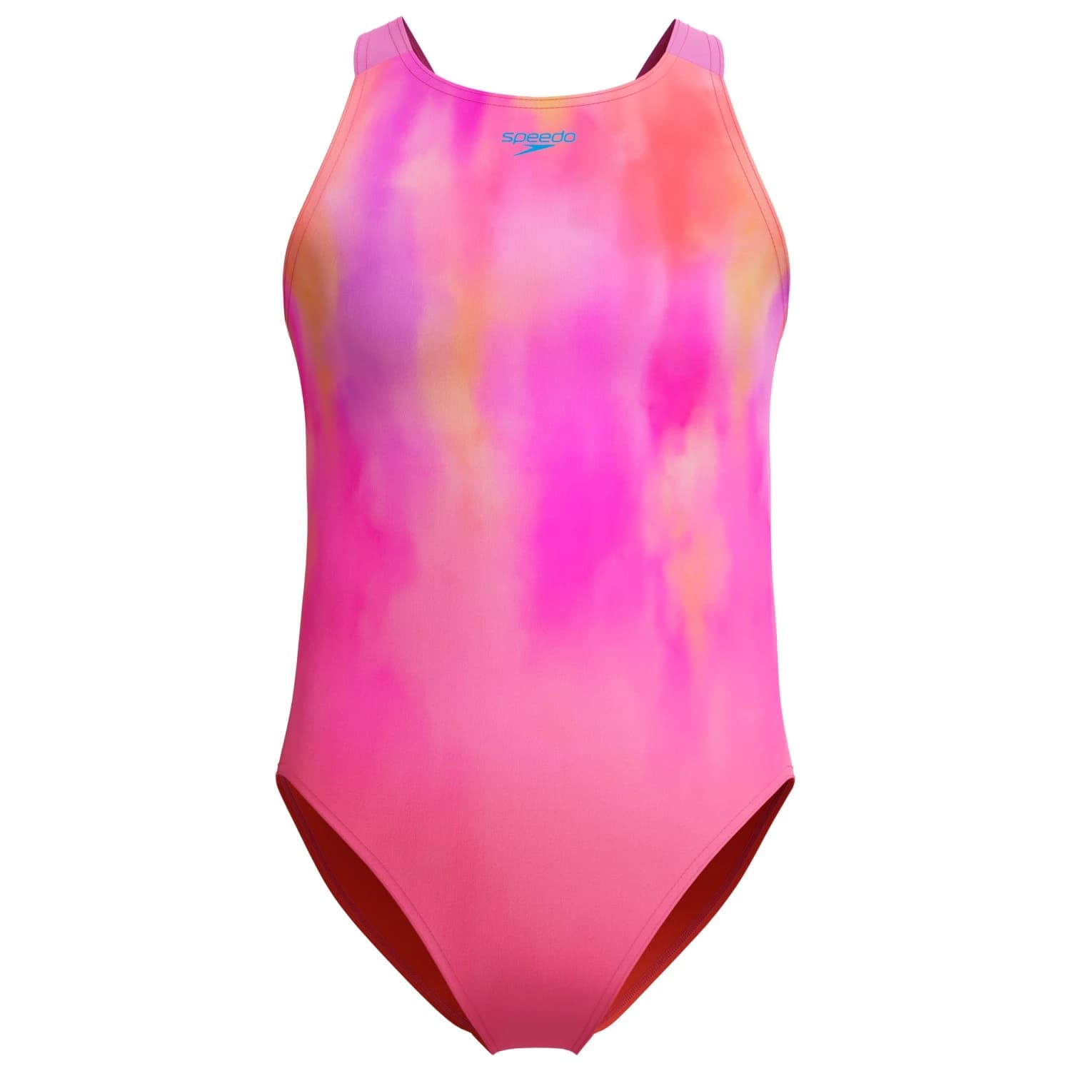 Детски бански костюм Speedo Kid's Print Pulseback One Piece Swimsuit - Pink Lemonade/Neon Violet