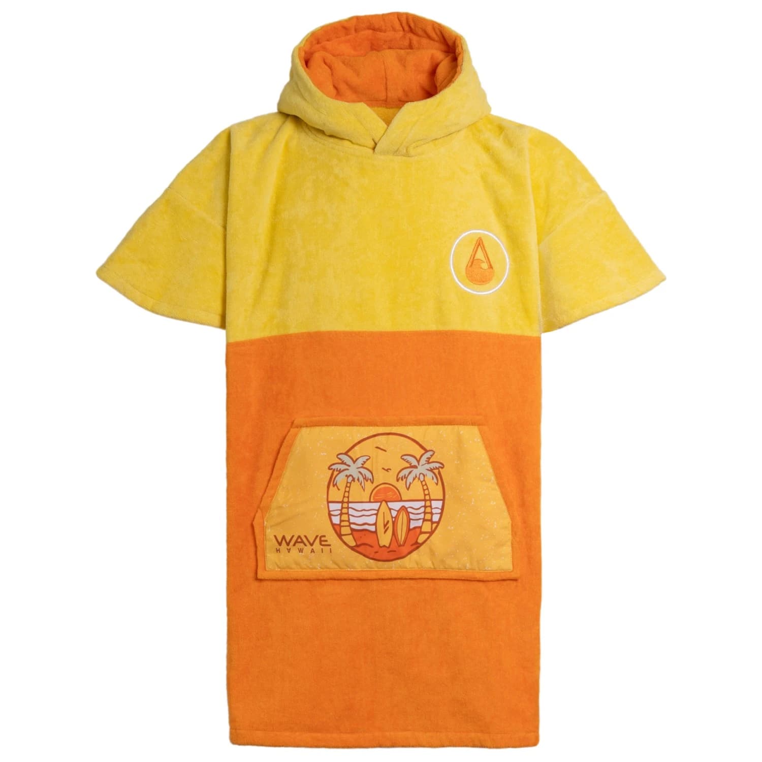 Детско пончо за сърф Wave hawaii Kid's Poncho Beach Surf poncho - Gelb / Orange