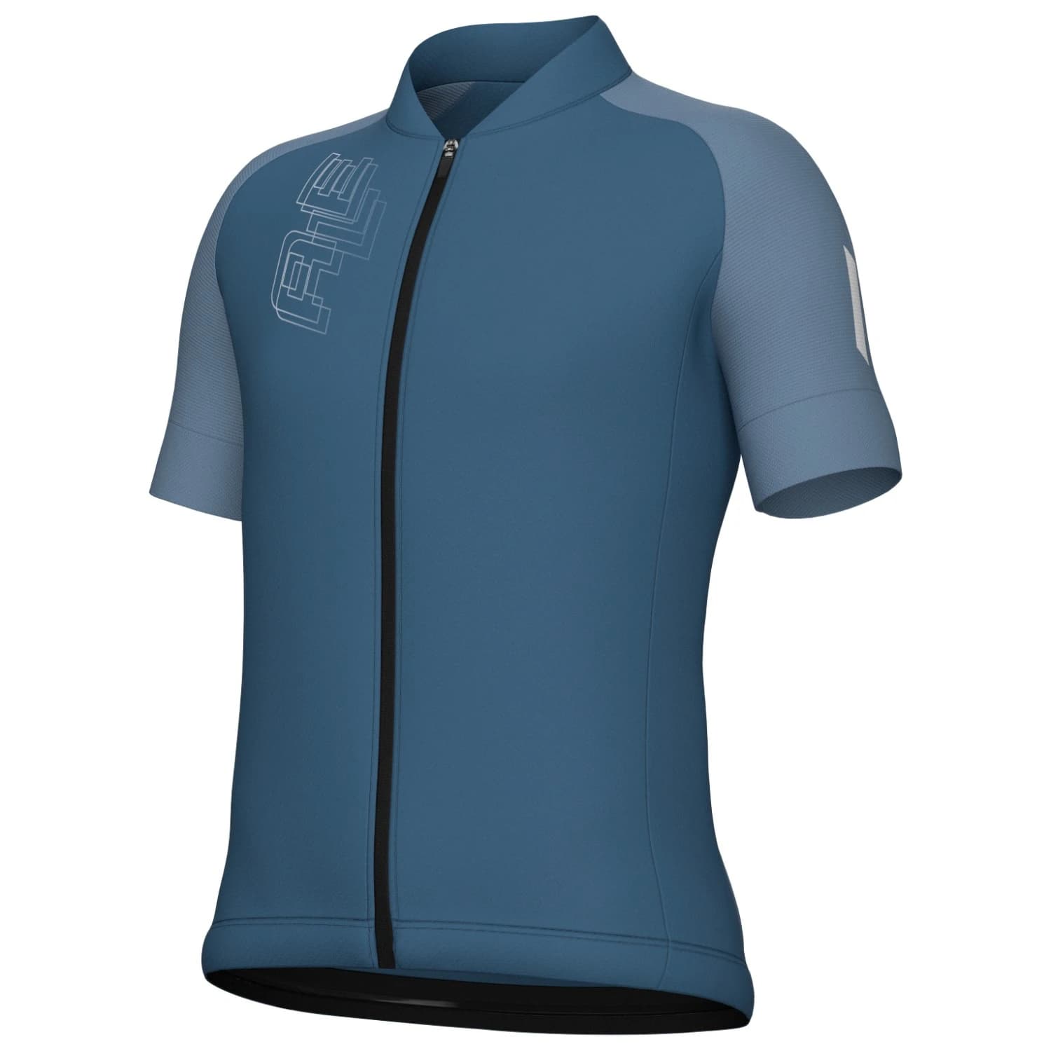 Детска фланелка с къс ръкав за колоездене Alé Kid's Follow Me S/S Jersey Cycling jersey - Steel Blue