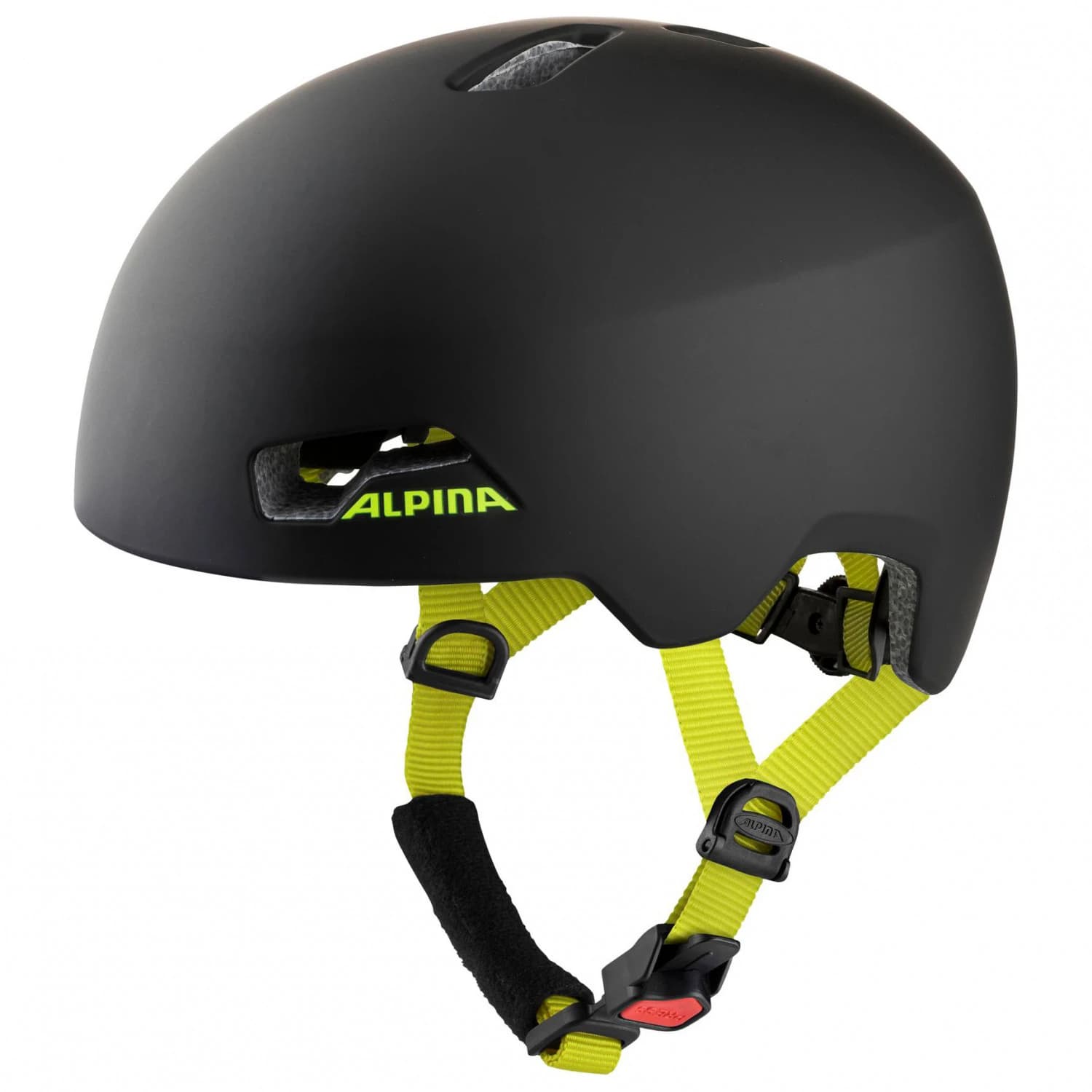 Детска каска за планинско колоездене Alpina Kid's Hackney Bike helmet - Black / Neon Yellow Matt
