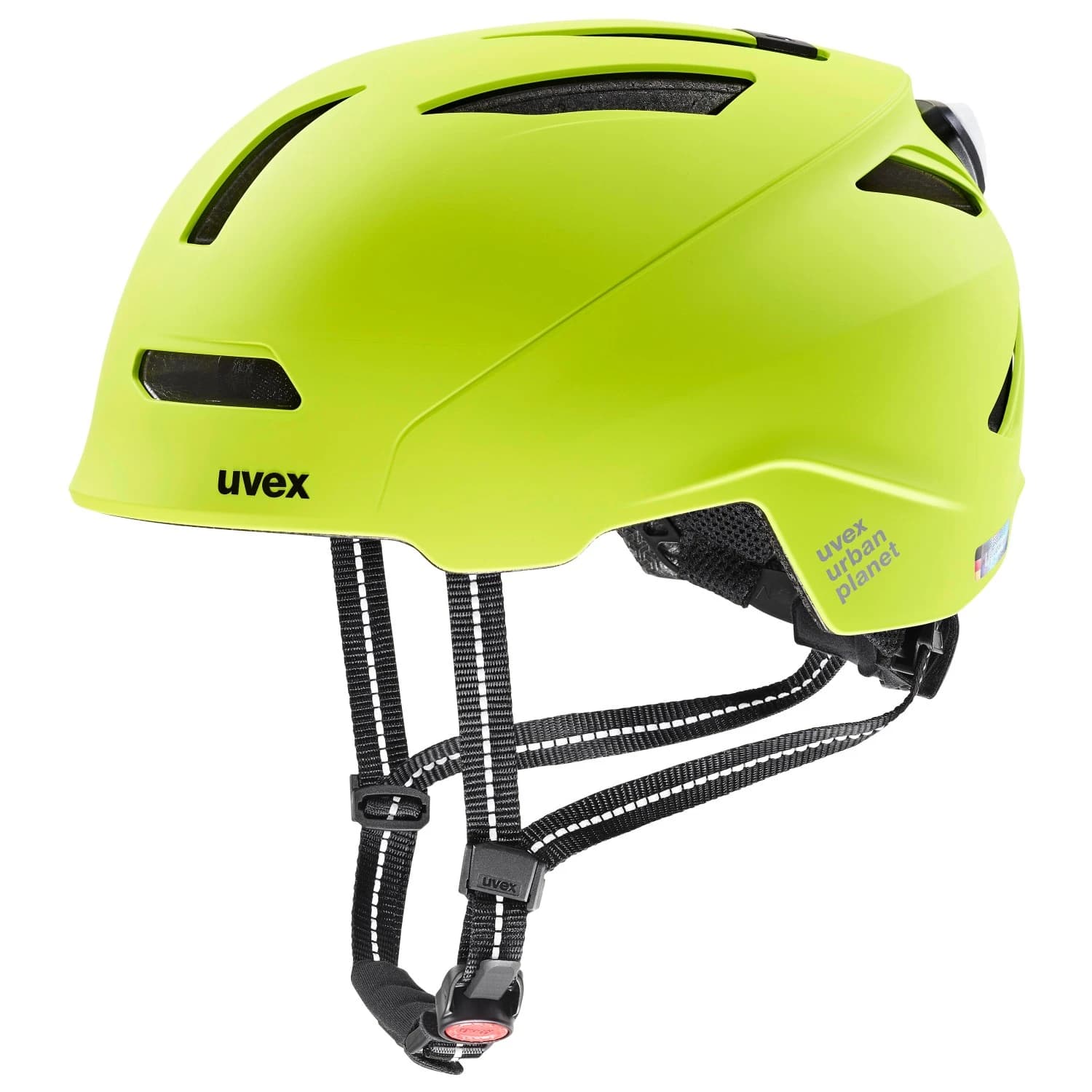 Каска за велосипед Uvex Urban Planet LED Bike helmet - Lime Matt