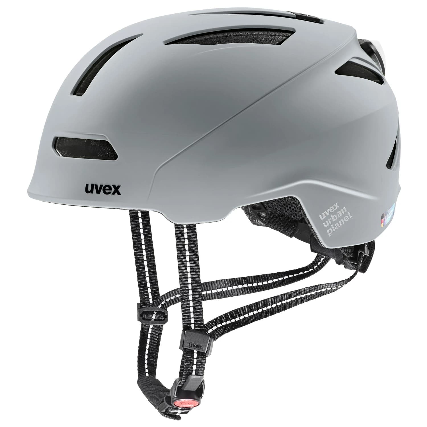 Каска за велосипед Uvex Urban Planet LED Bike helmet - Rhino Matt