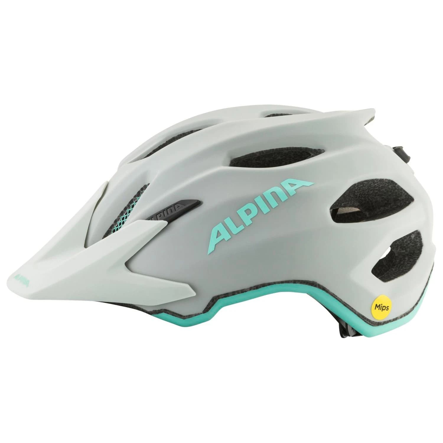 Детска каска за планинско колоездене Alpina Kid's Apax Mips Bike helmet - Smoke Grey Turquoise Matt