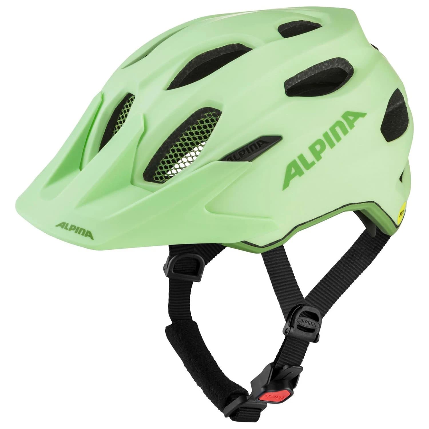 Детска каска за планинско колоездене Alpina Kid's Apax Mips Bike helmet - Green Apple Matt