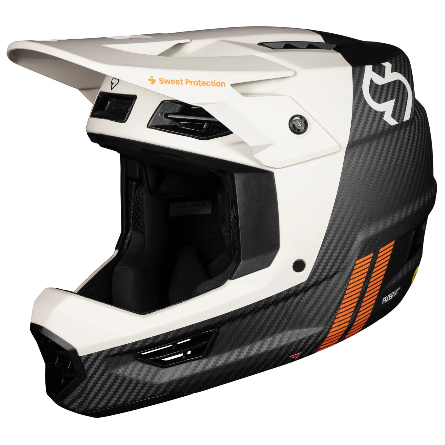 Full Face каска Sweet Protection Fixer Carbon 2Vi Mips Helmet Bike helmet - Bronco White Carbon