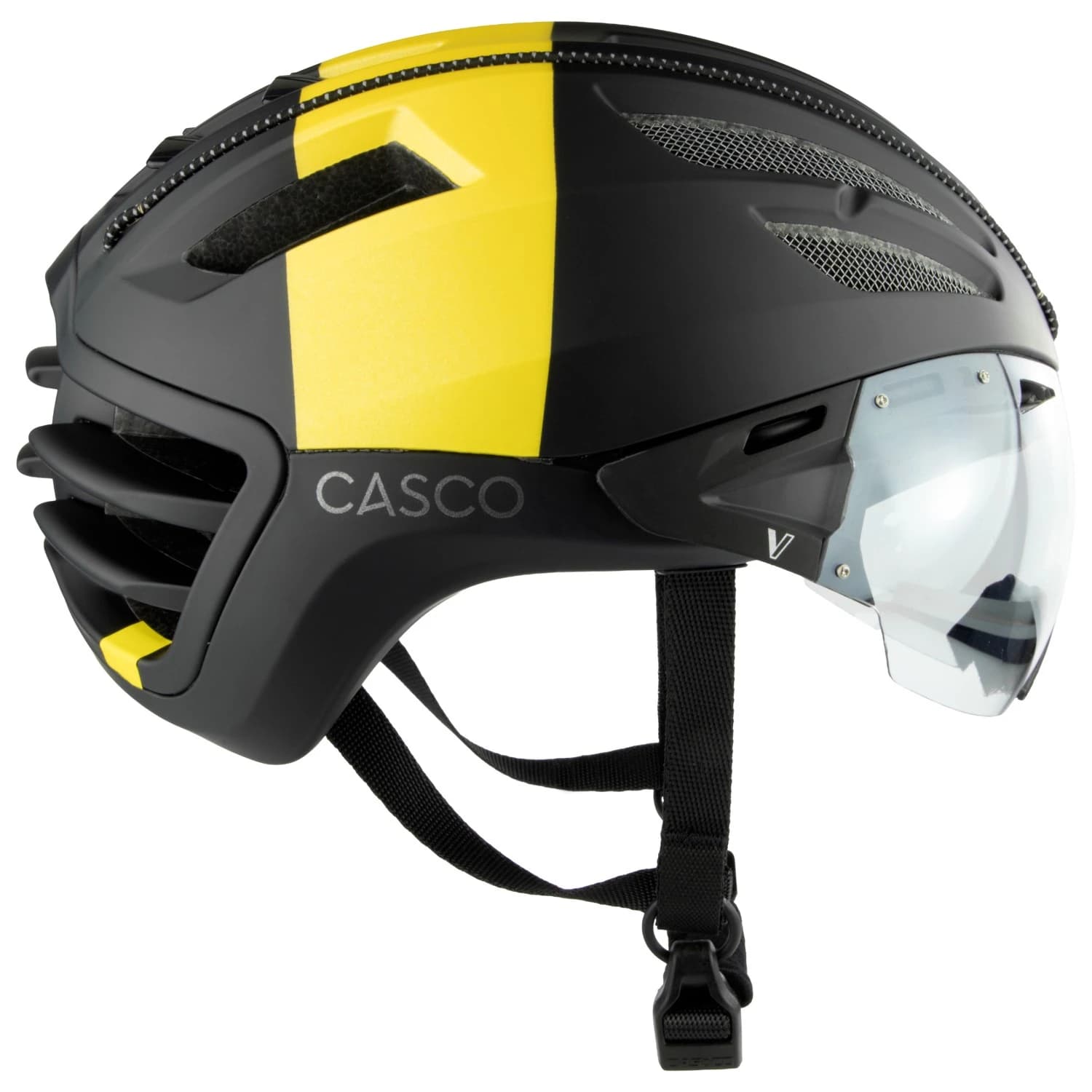 Каска за шосейно колоездене CASCO Speedairo Bike helmet - Schwarz / Gelb