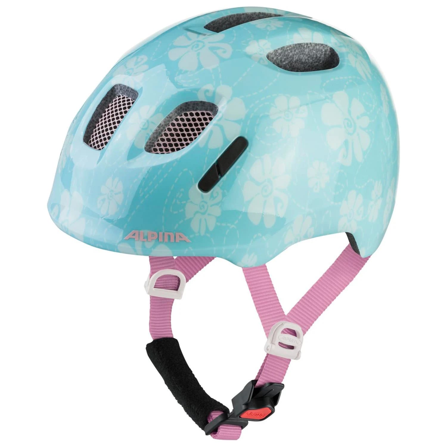 Детска каска за велосипед Alpina Kid's Ximo 2 Bike helmet - Aqua Rose Flower Gloss