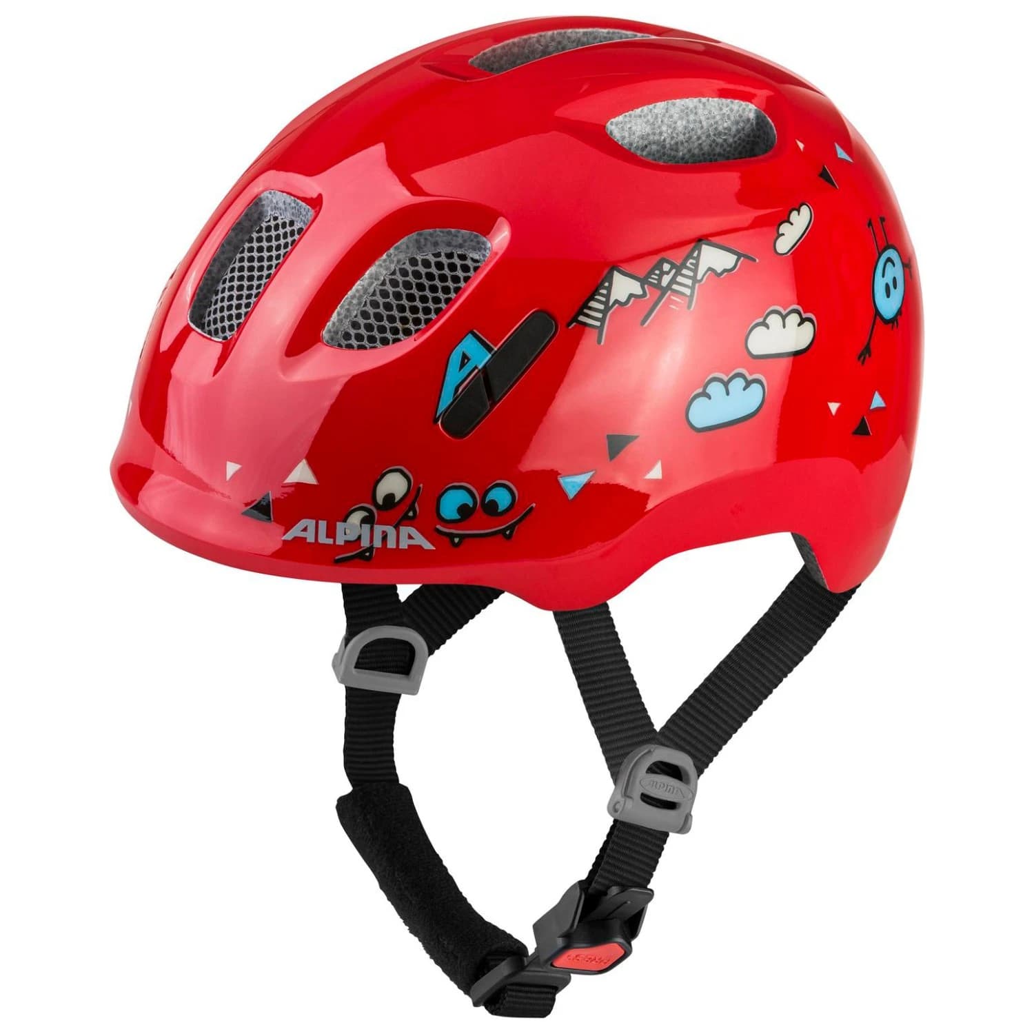 Детска каска за велосипед Alpina Kid's Ximo 2 Bike helmet - Red Smile Gloss