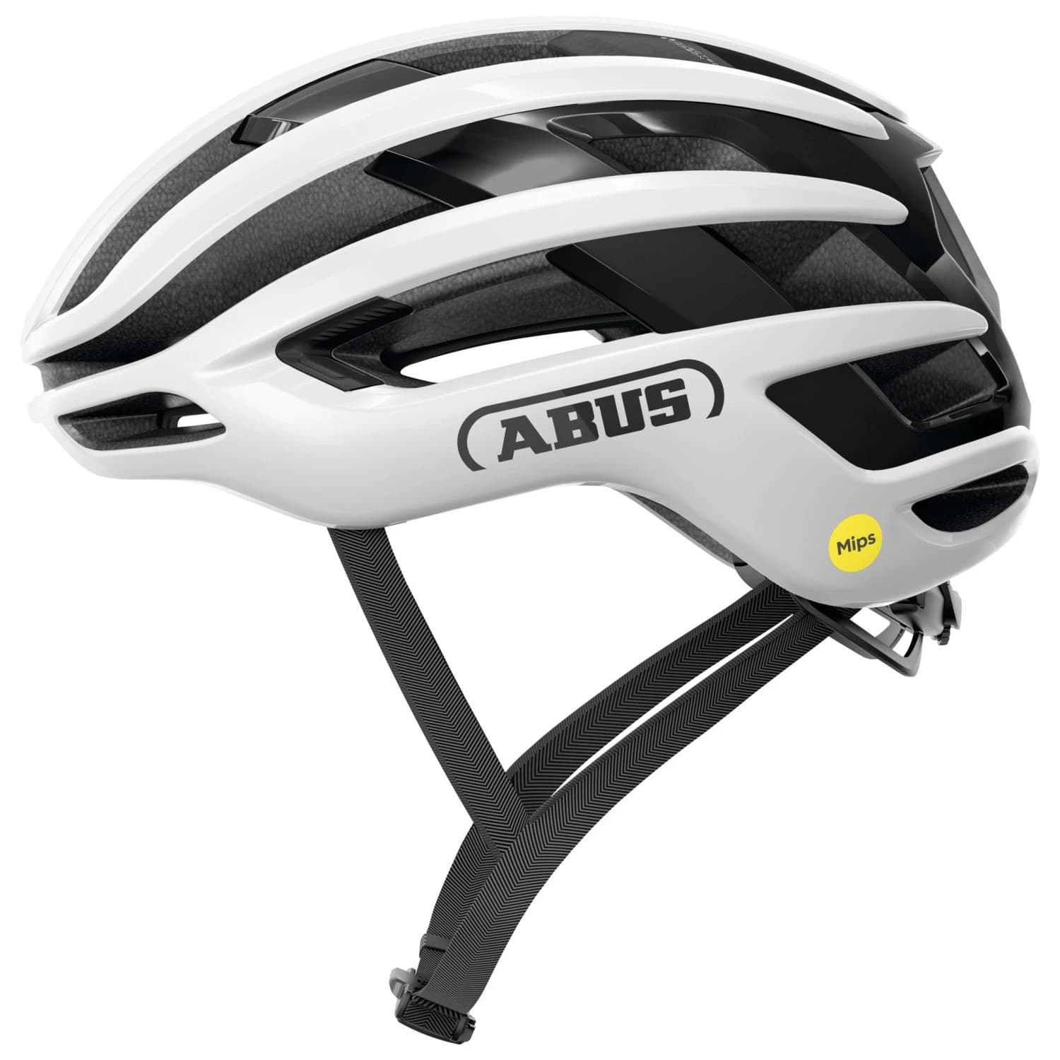 Каска за шосейно колоездене Abus Airbreaker 2.0 Bike helmet - Shiny White