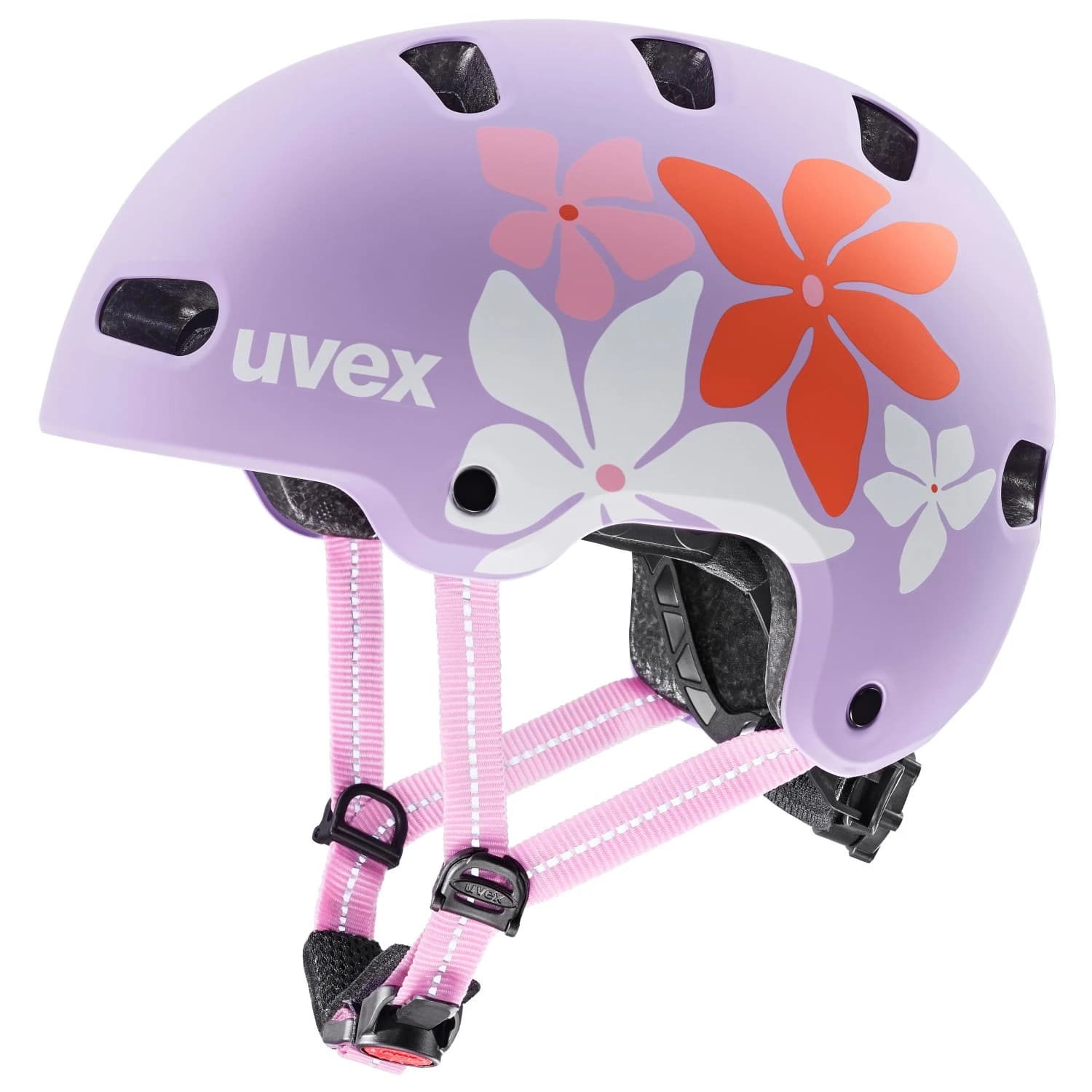 Детска каска за планинско колоездене Uvex Kid 4 Style Bike helmet - Flower Lilac Matt