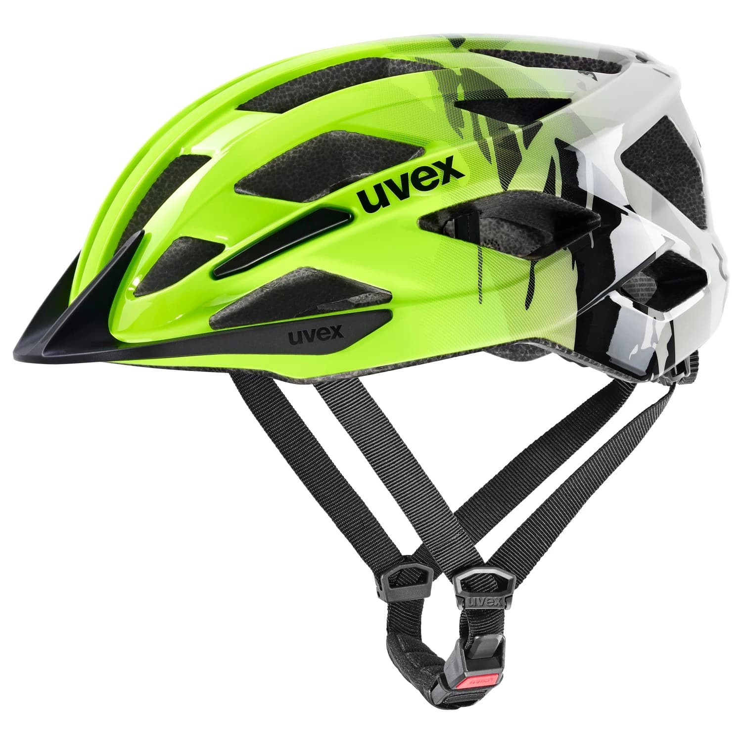 Детска каска за велосипед Uvex Kid's Air Wing 2 Bike helmet - Neon Yellow / Black