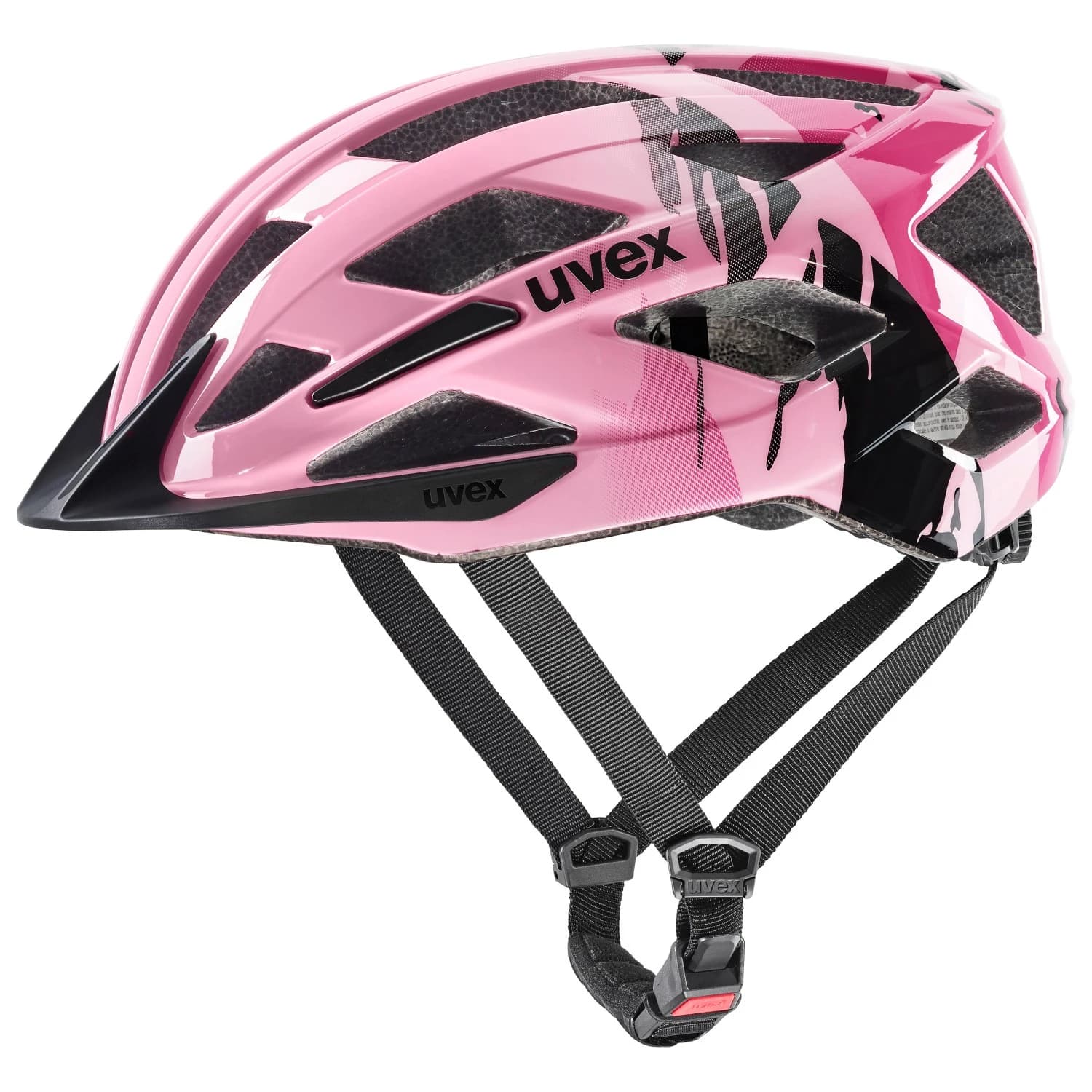 Детска каска за велосипед Uvex Kid's Air Wing 2 Bike helmet - Strawberry / Black