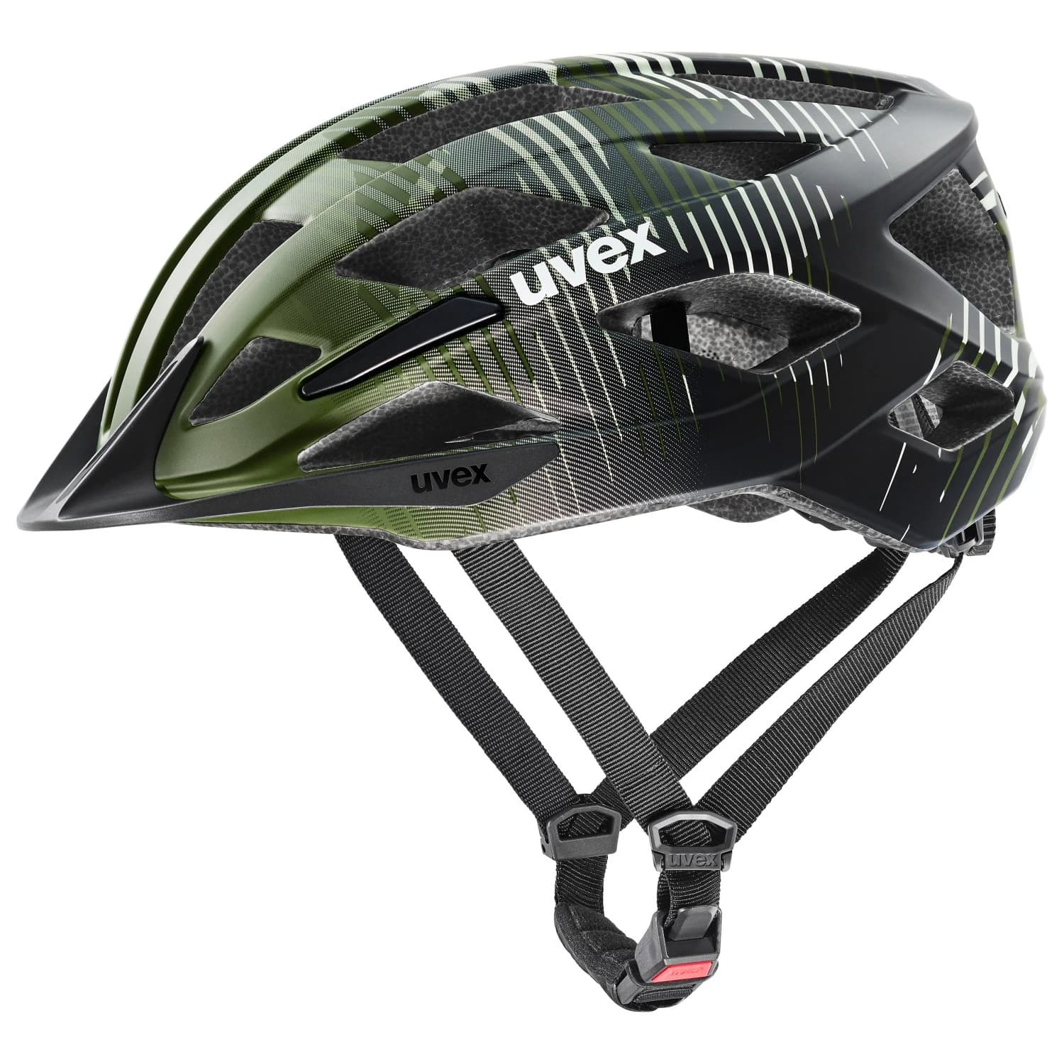 Детска каска за велосипед Uvex Kid's Air Wing 2 CC Bike helmet - Dark Olive / Black Matt