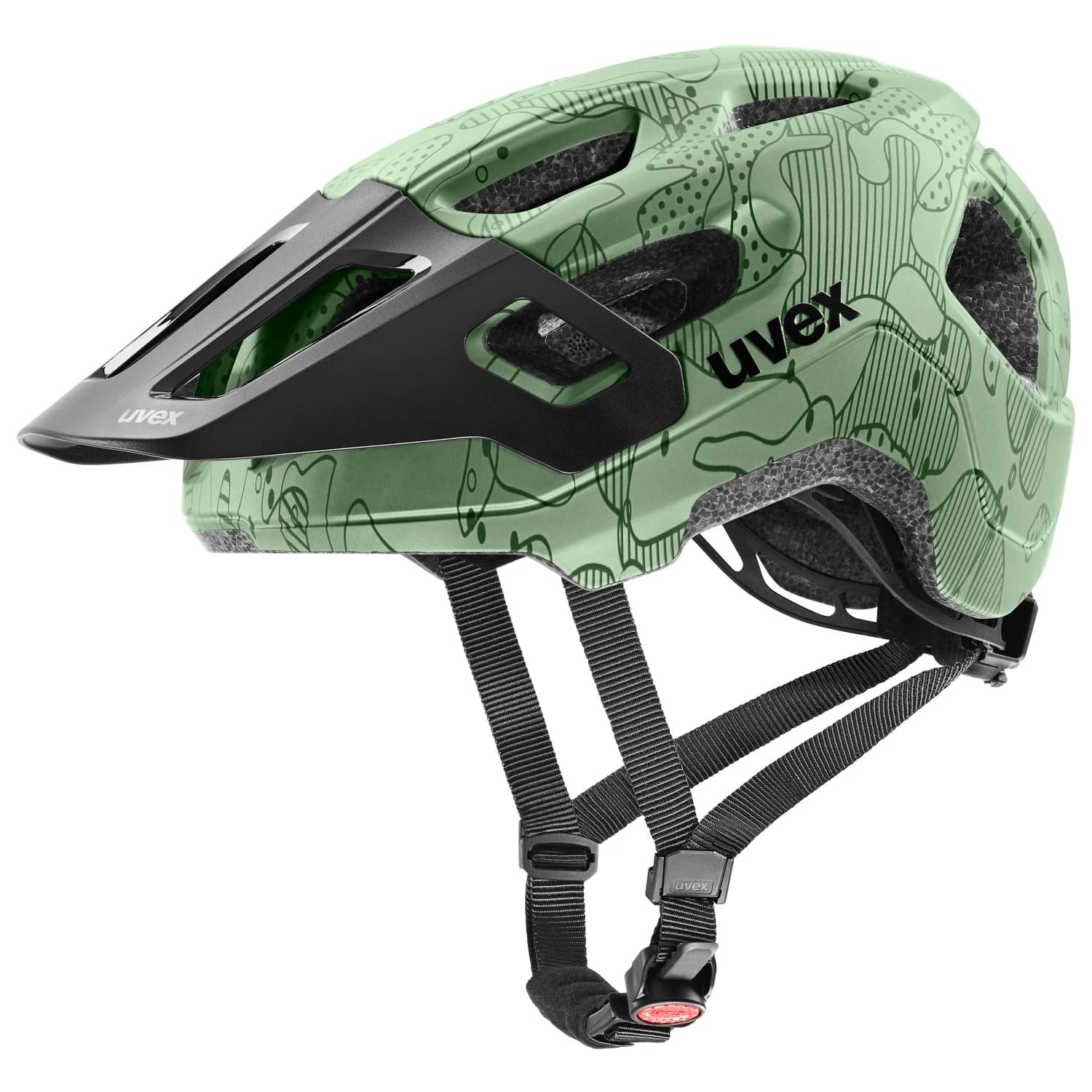 Детска каска за планинско колоездене Uvex Kid's React Jr. Bike helmet - Moss Green Altimeter Matt