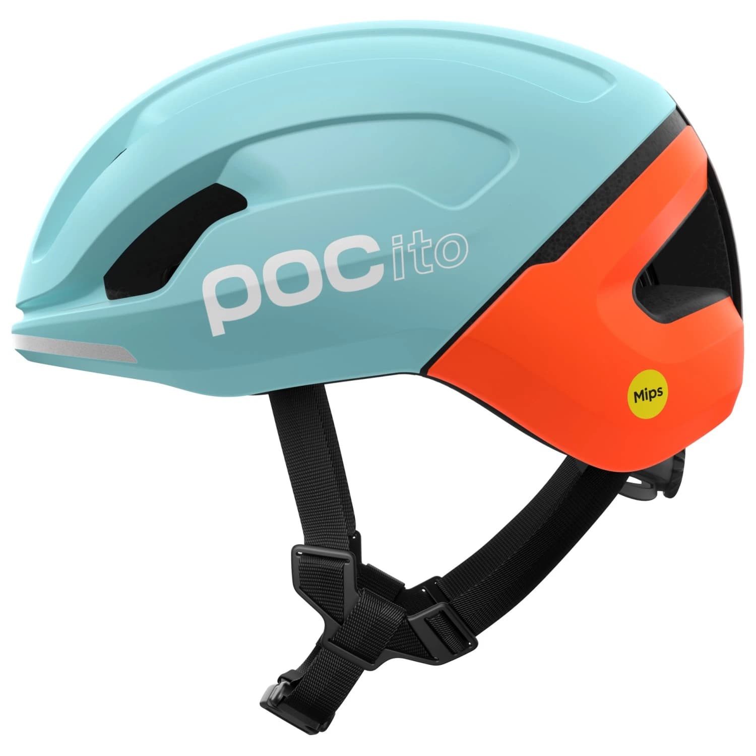 Каска за шосейно колоездене POC Pocito Omne Mips Bike helmet - Indicolite Blue Matt / Carnelian Orange Matt