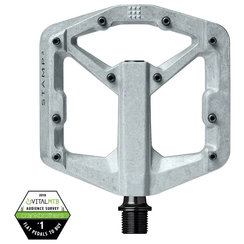 Платформен педал Crankbrothers Stamp 2 Platform pedals - Raw Silver